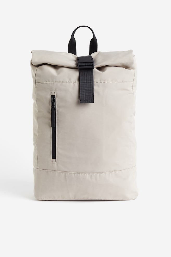Water-repellent sports backpack - Light beige/Black/Dark grey - 1