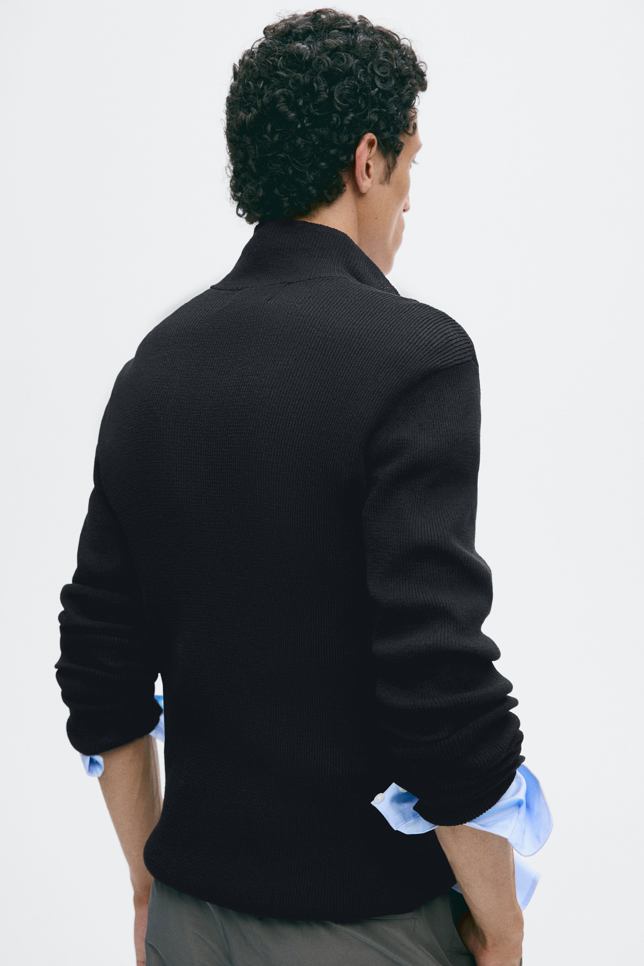 Slip-Fit Cardigan with Zipper