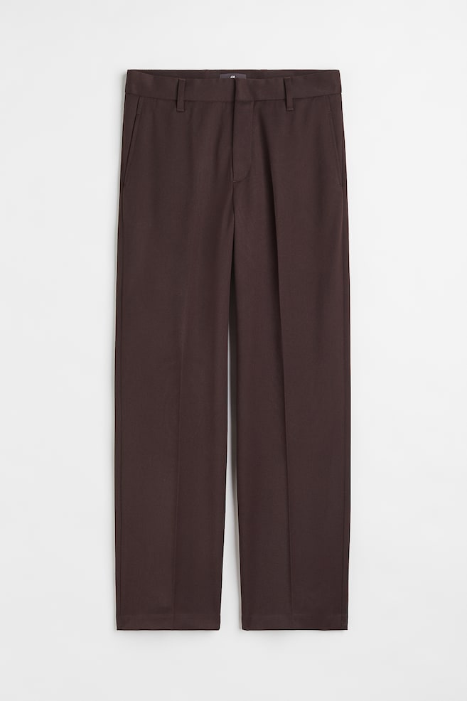 Relaxed Fit Trousers - Dark brown/Black/Dark beige/Checked/Beige - 2