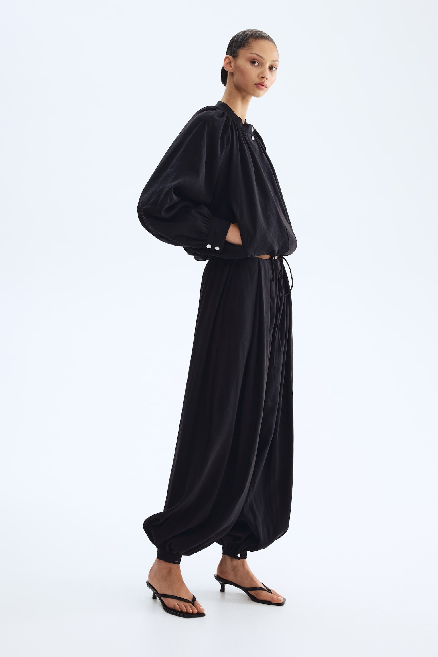 Balloon-Sleeved Modal Jacket - 7