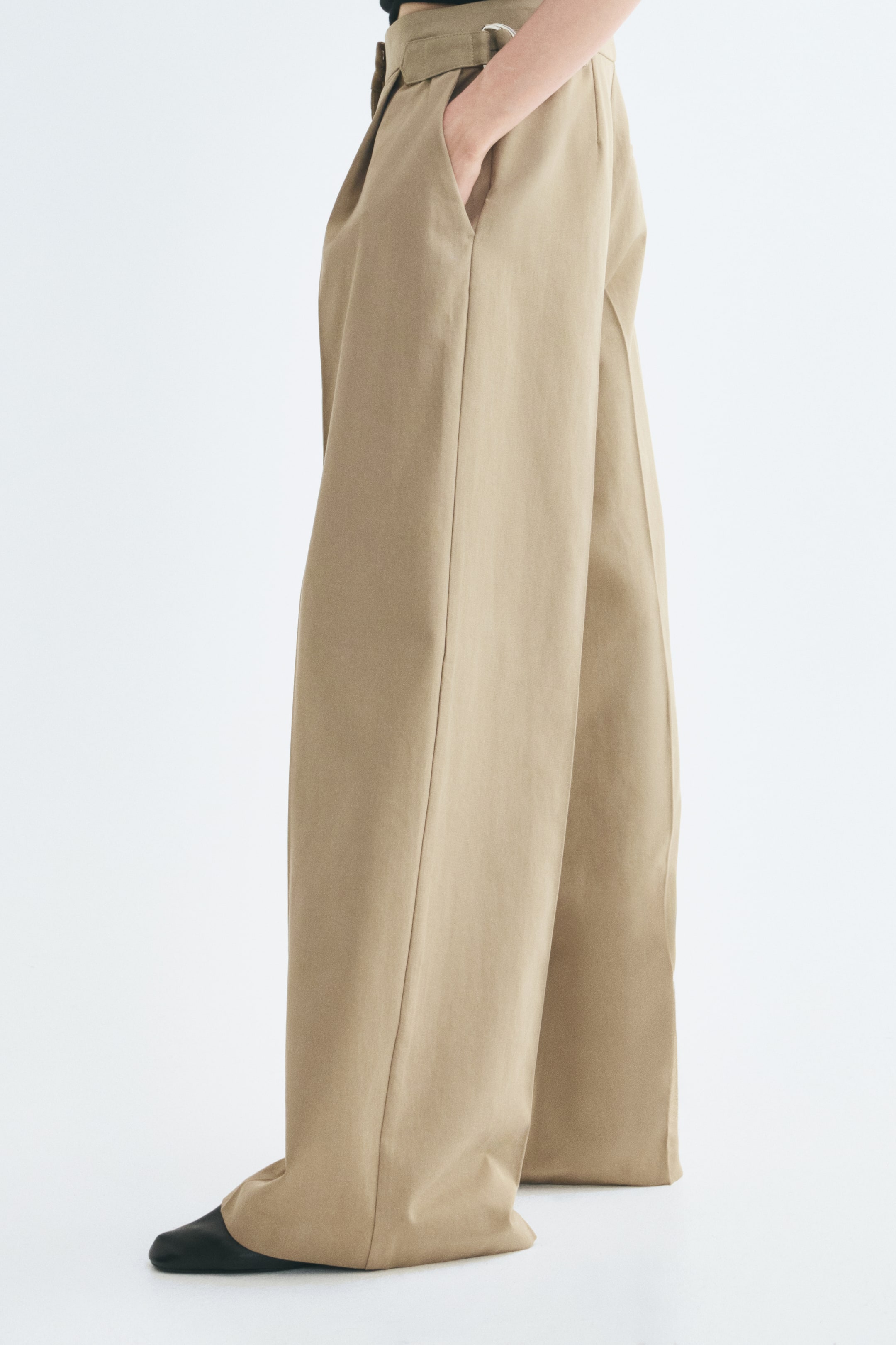 Wide-Leg Dress Pants