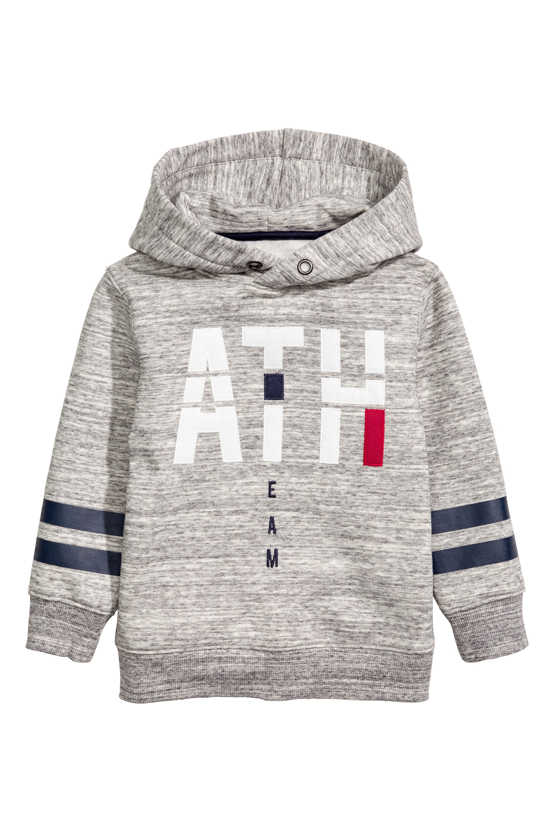 View larger image: Hooded top with a motif - Grey marl - Kids | H&M GB 1