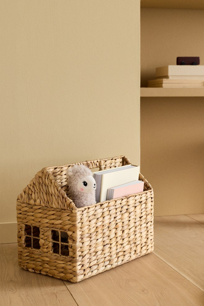 Braided Book Storage Unit - Light beige - 1
