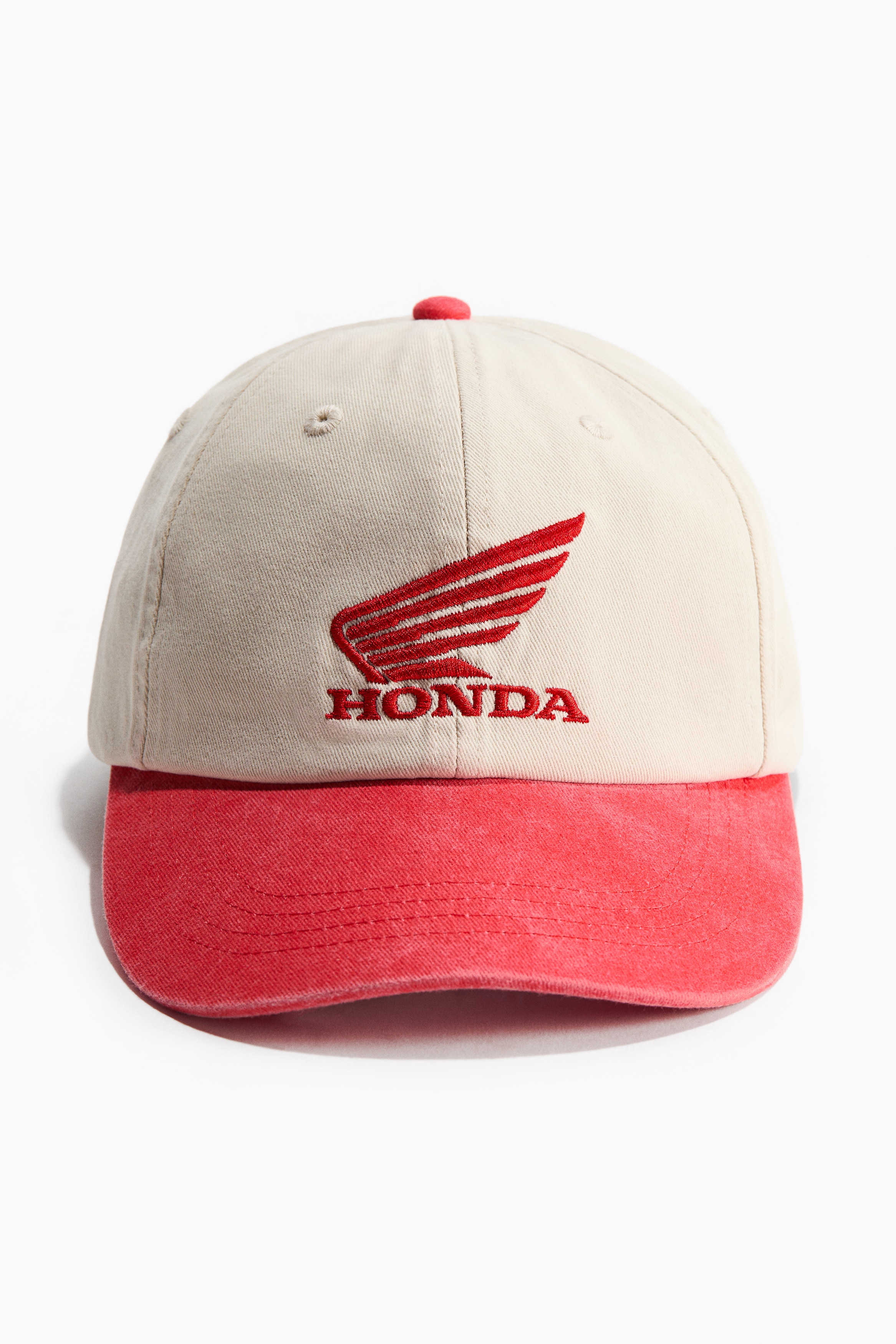 Cap aus Baumwolltwill mit Motivdetail - Rot/Honda