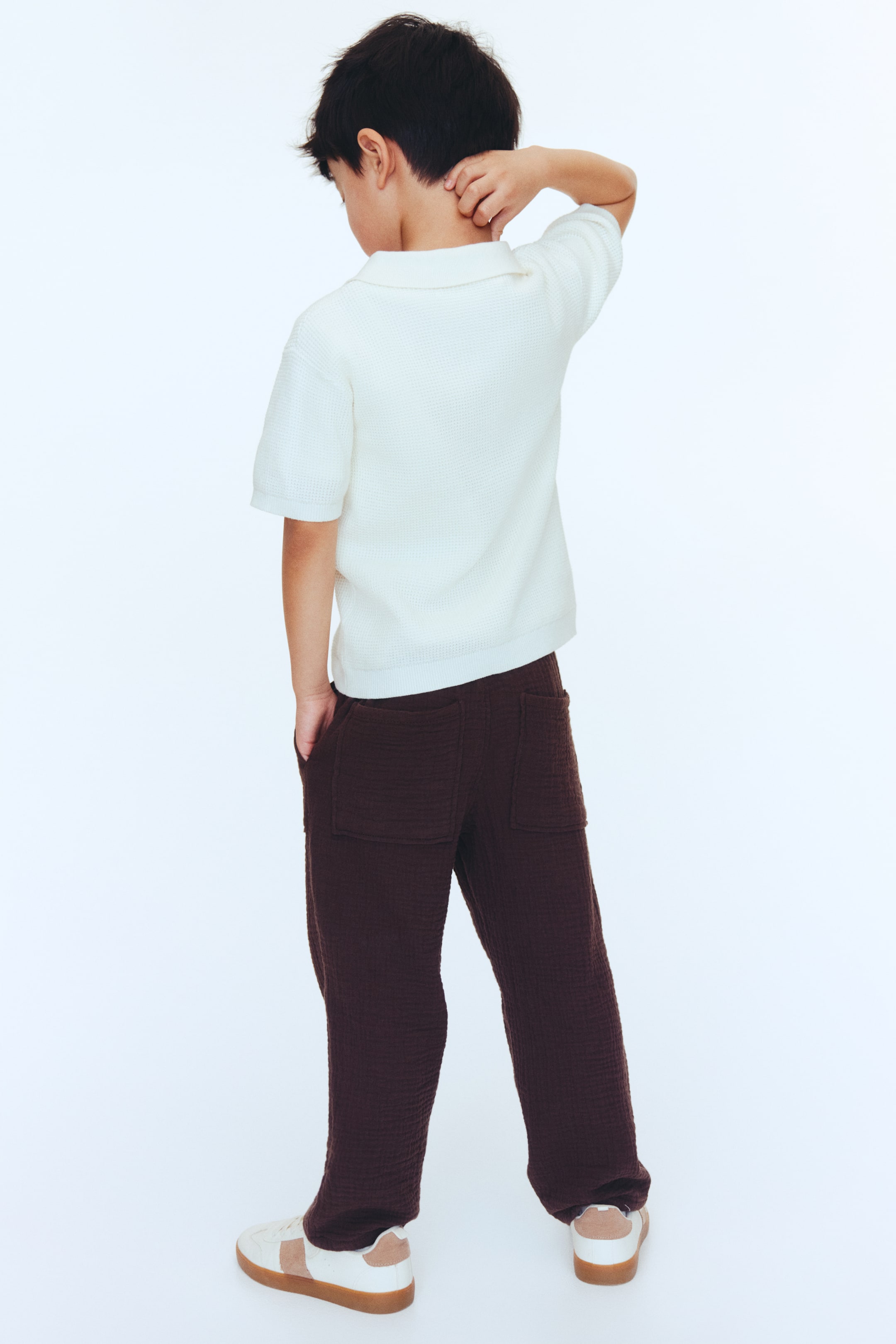 Детские брюки H&M Muslin drawstring trousers — фото 4
