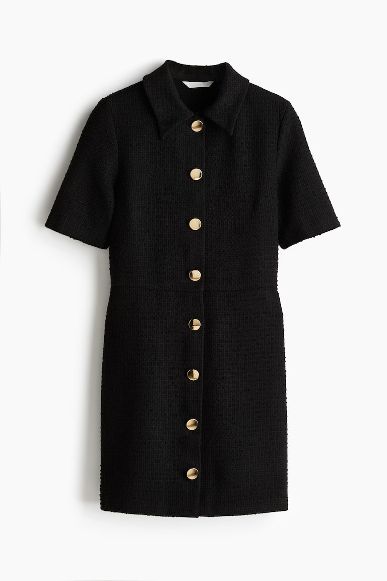 bri lapaglia golden globes dress Zara - Double Breasted Blazer Dress With Chain - Black main image 0