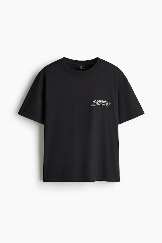 Мужские футболки H&M Loose Fit Printed T-shirt