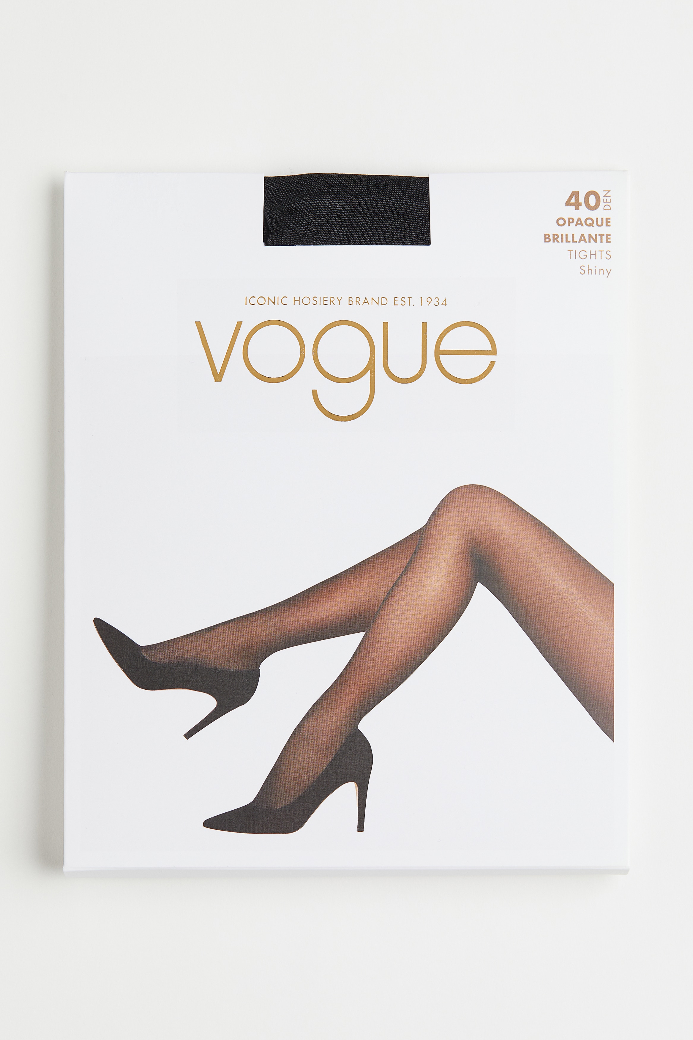 Dam - Svart Opaque Brillante 40 Den Hoisery - Size: 36-40  - H&M
