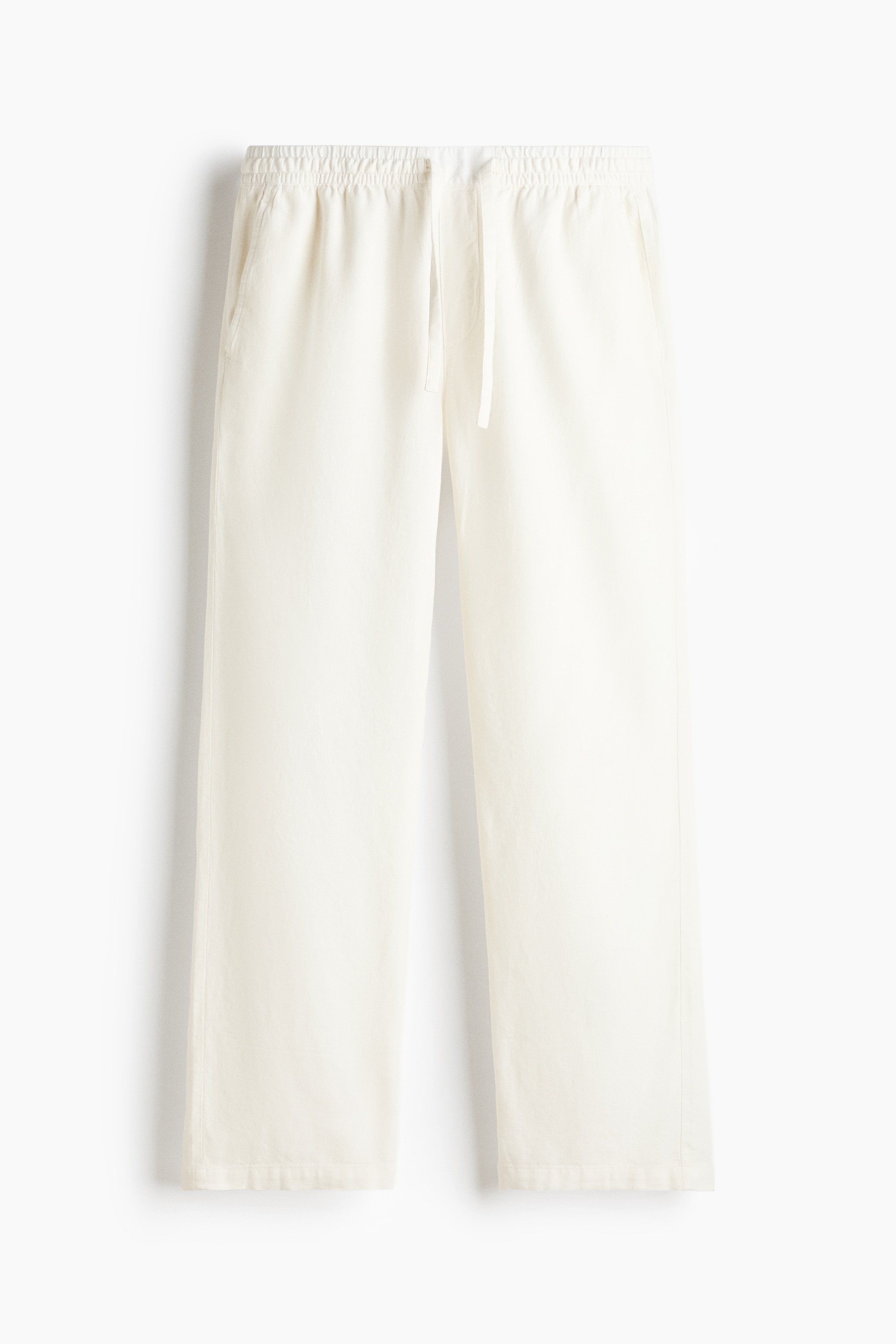 Relaxed-Fit Linen-Blend PantsModel