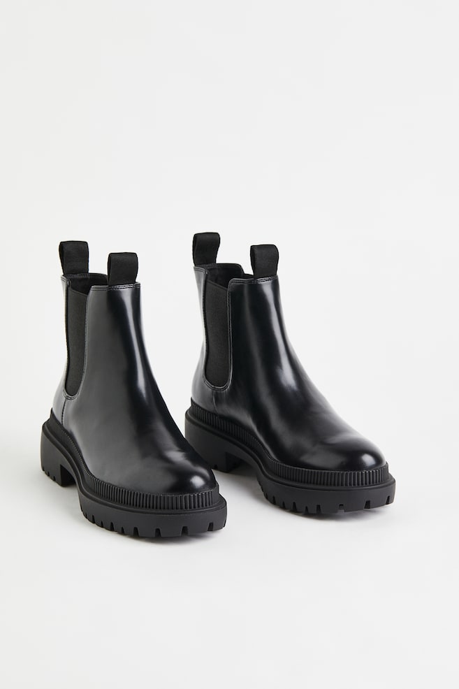 Chelsea boots - Black/Beige - 3