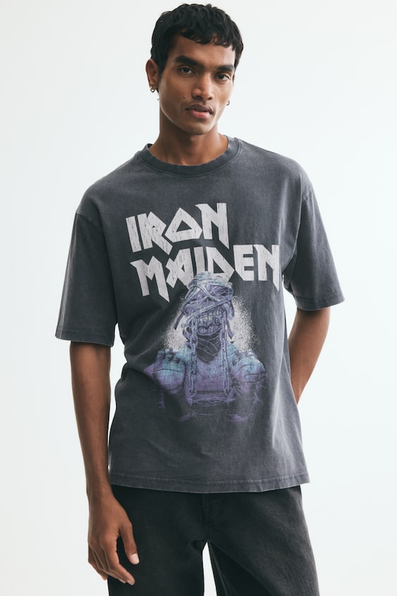 Bawełniany T-shirt z nadrukiem Relaxed Fit