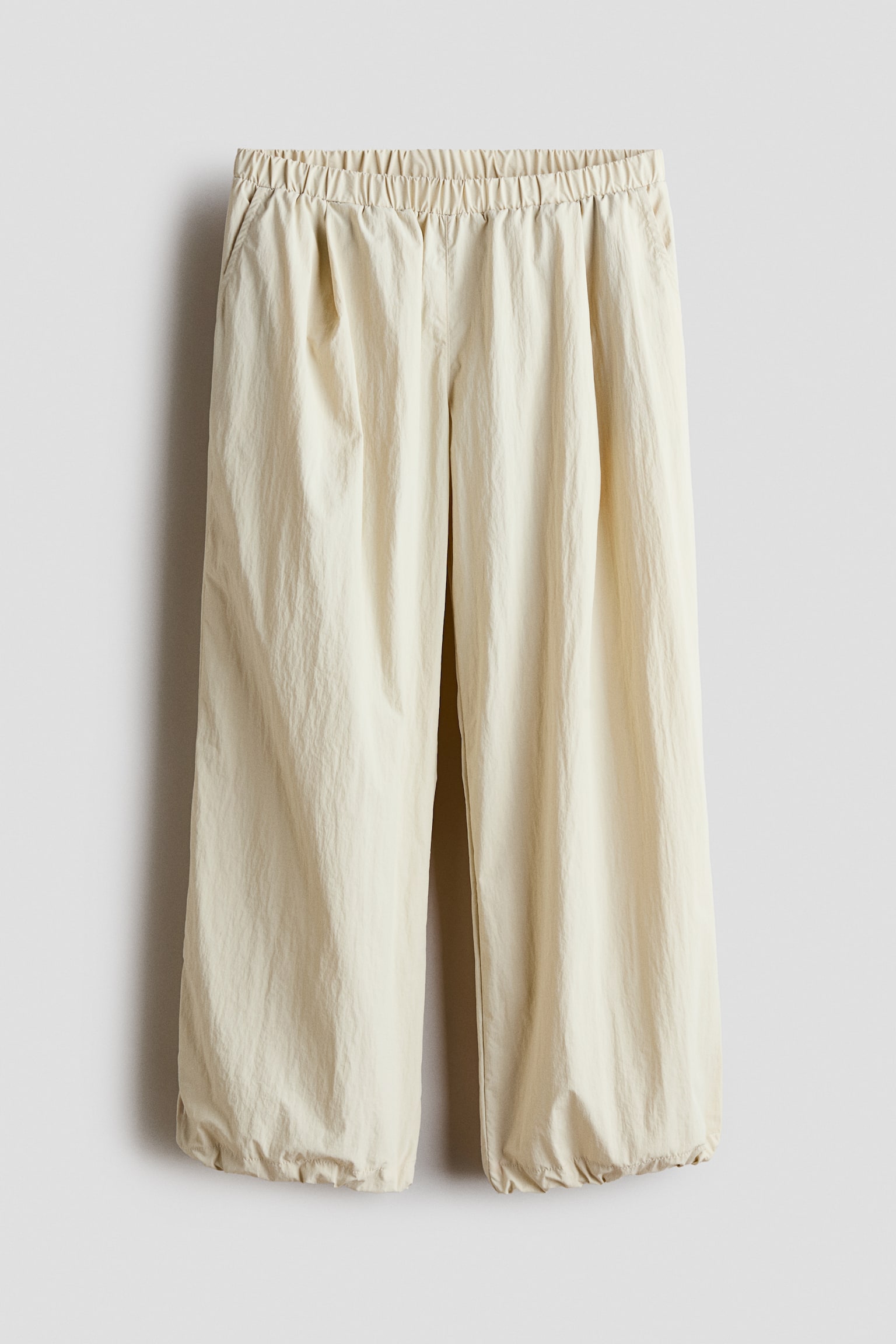Balloon-leg trousers - Bege claro/Cinzento escuro