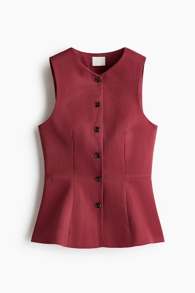 Peplum Vest - Dark red/Dark denim blue/Black/Pink - 1