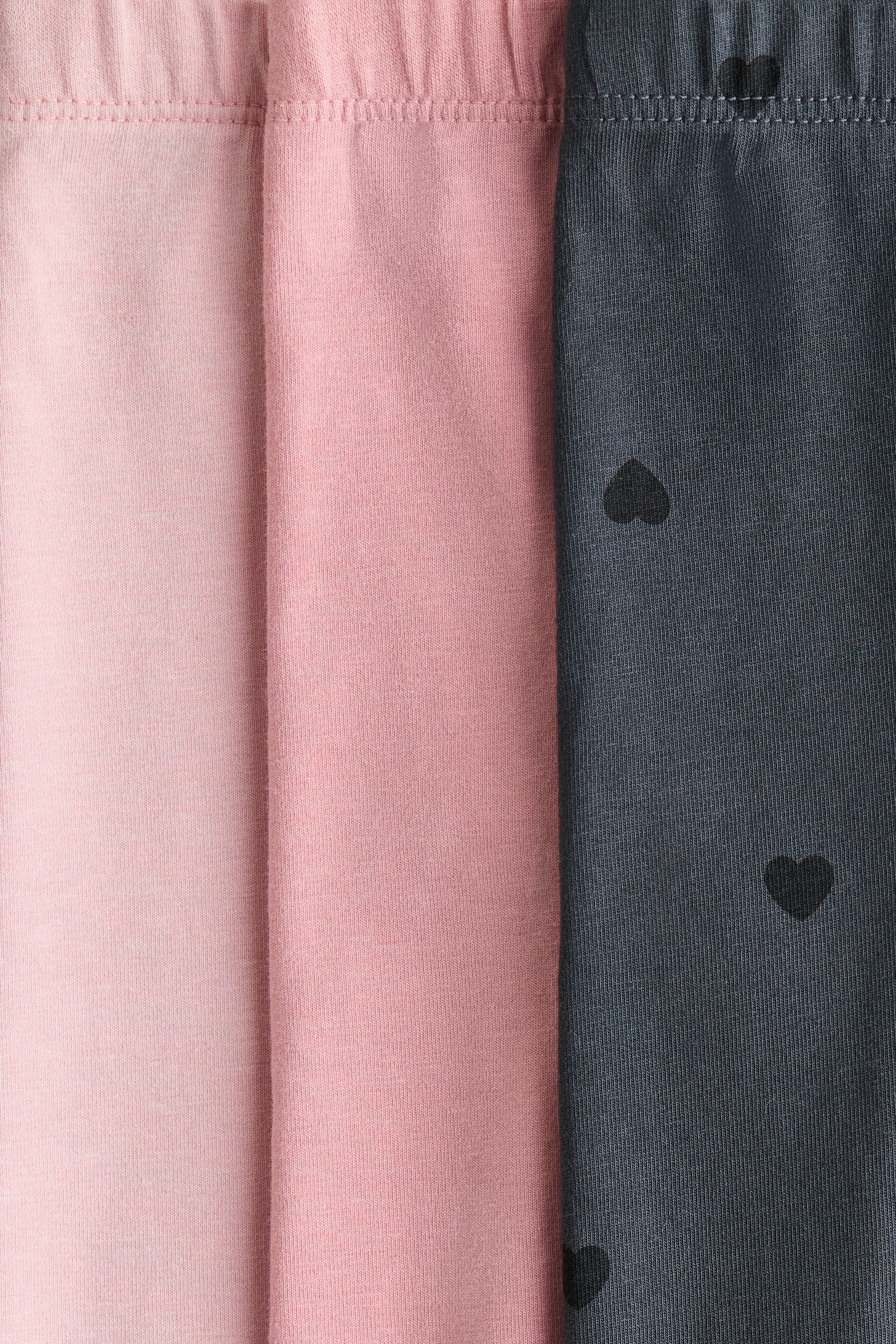 Ver imagen más grande: Pack de 3 leggings en punto de algodón - Rosa/Corazones - NIÑOS | H&M ES 2