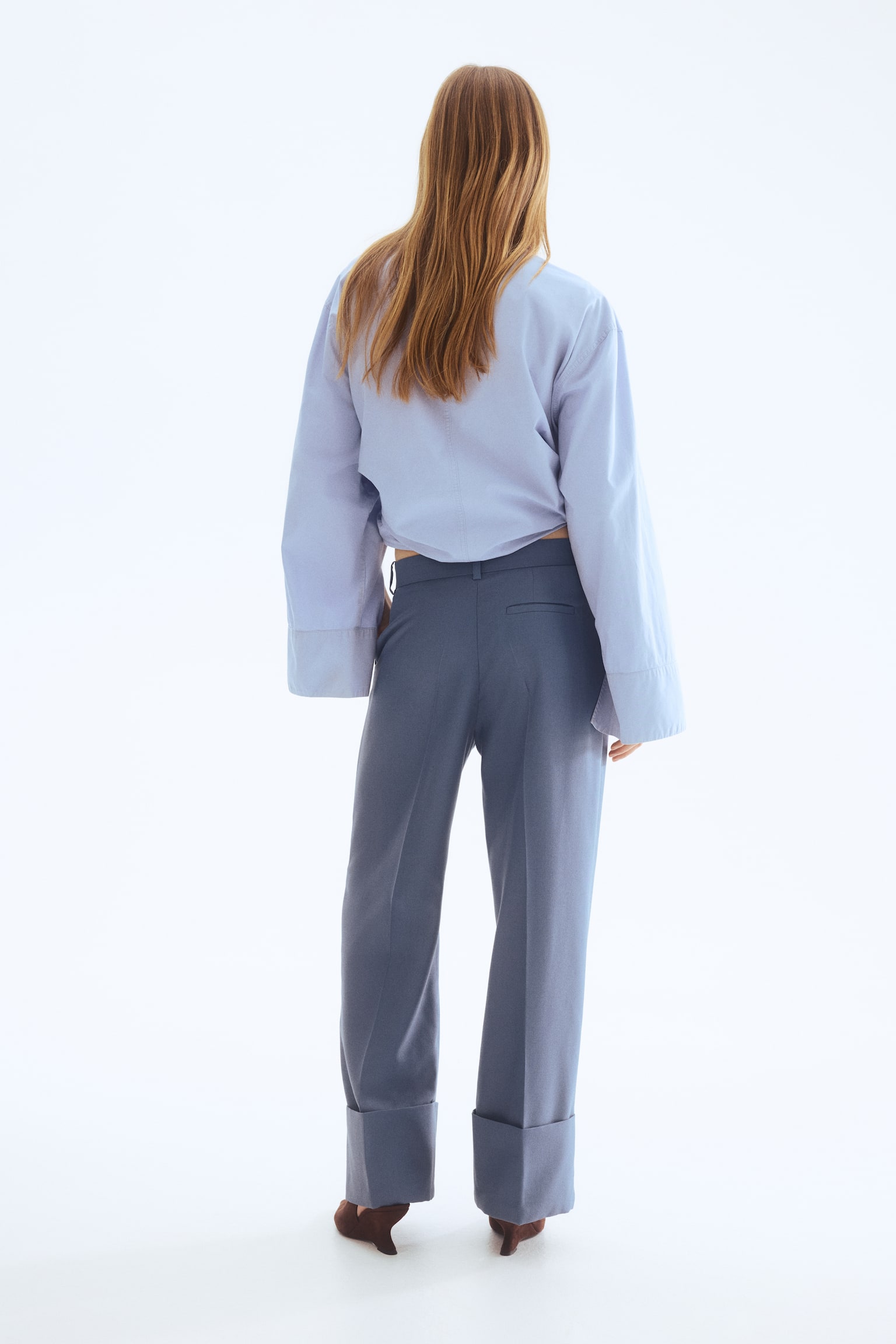 Pantalon chic en twill - Bleu ancien - 5