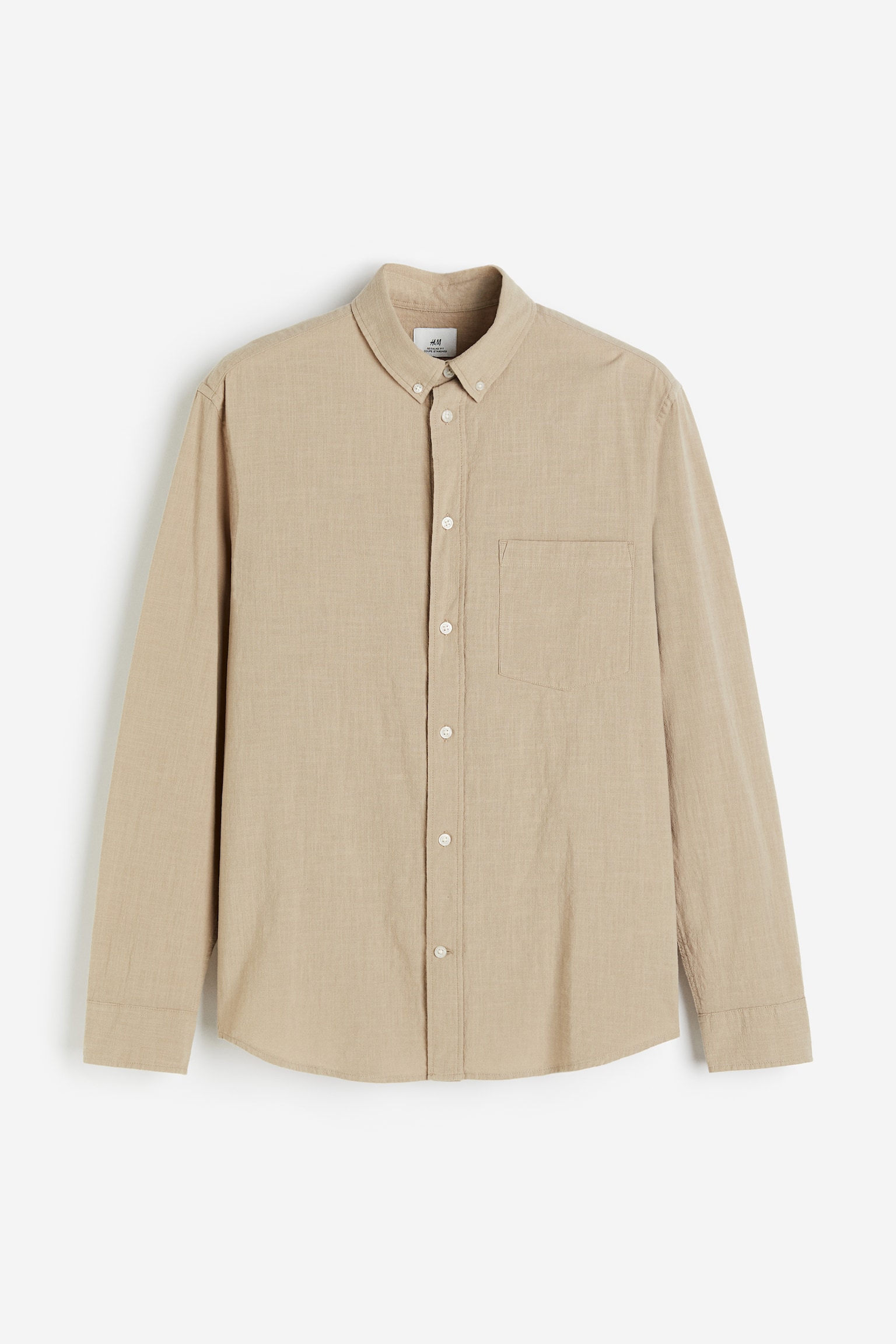 Regular Fit Textured Shirt - Beige/Khaki green/White/Navy blue/Navy blue - 2