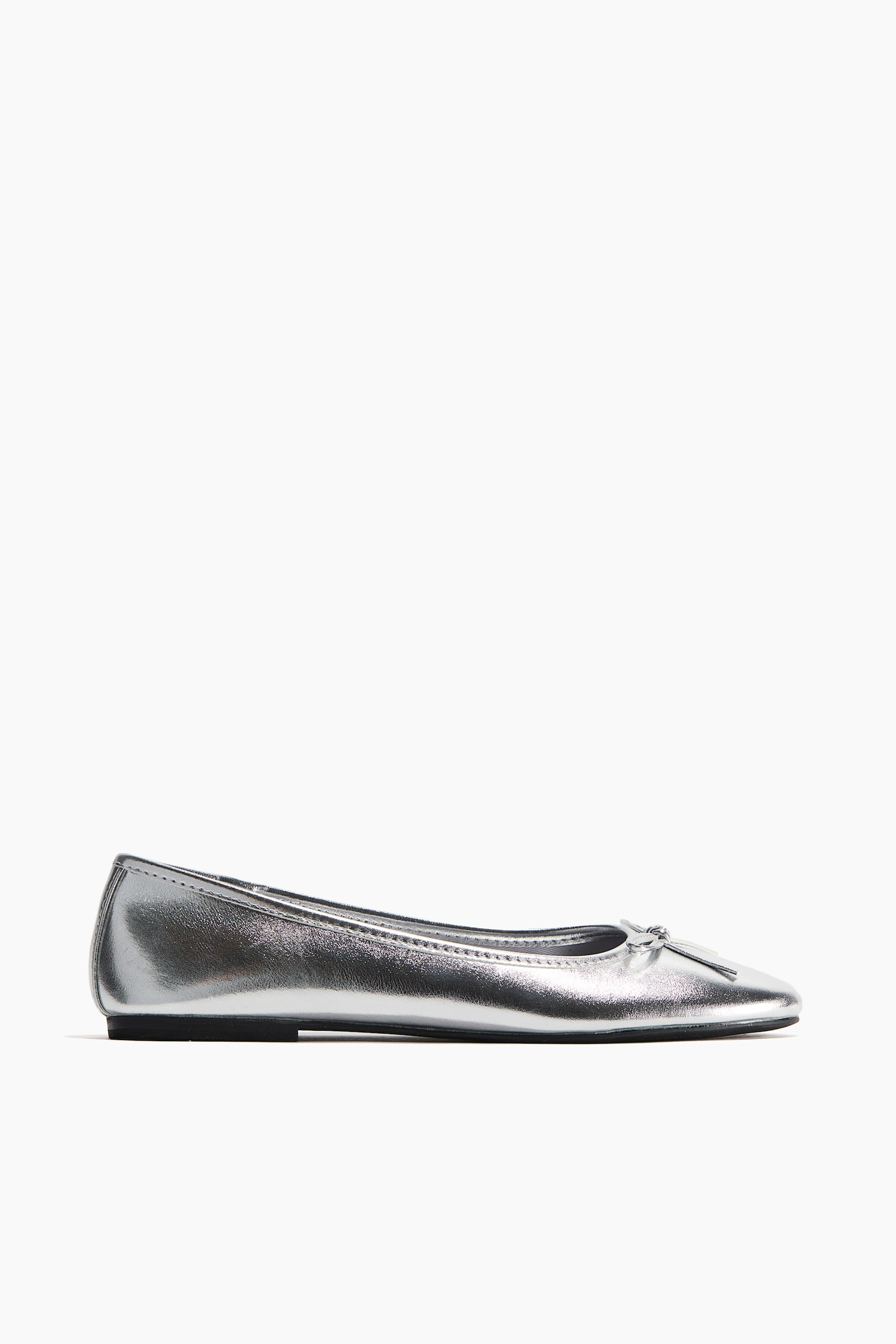 Ballet Flats - Silver colour/Black/Light beige/Black - 3