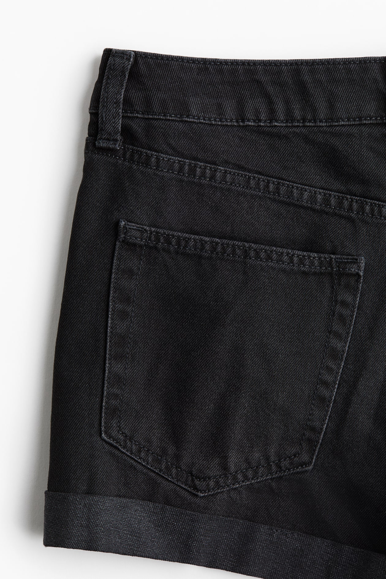 High-Waist Denim Shorts - image 2