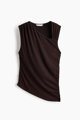 Asymmetrisk topp med drapering