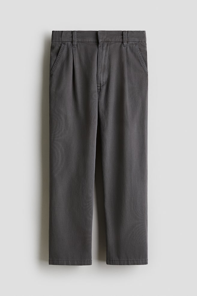 Chino en twill de coton - Gris foncé - 1
