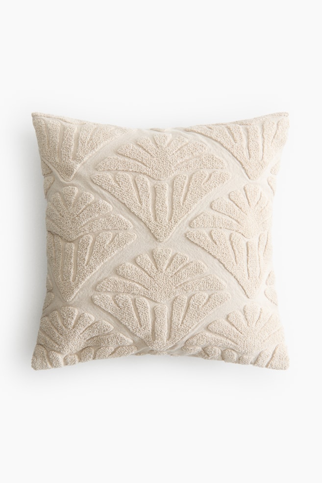 Tufted-motif cushion cover - Light beige - 1