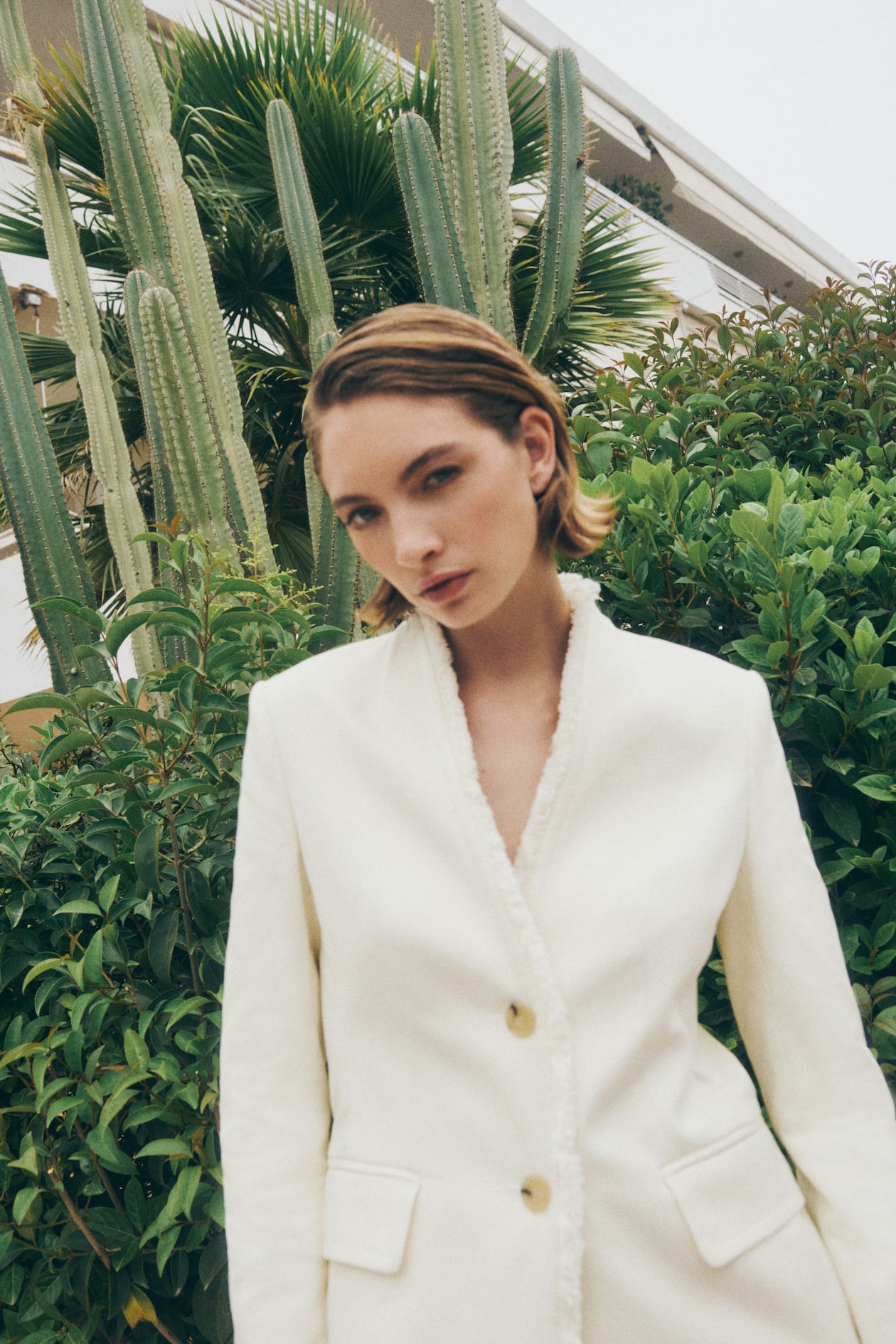 Frayed-Edge Blazer