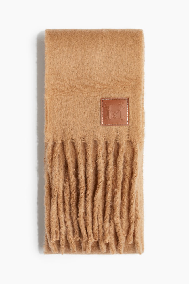Fluffy Scarf - Beige - 1