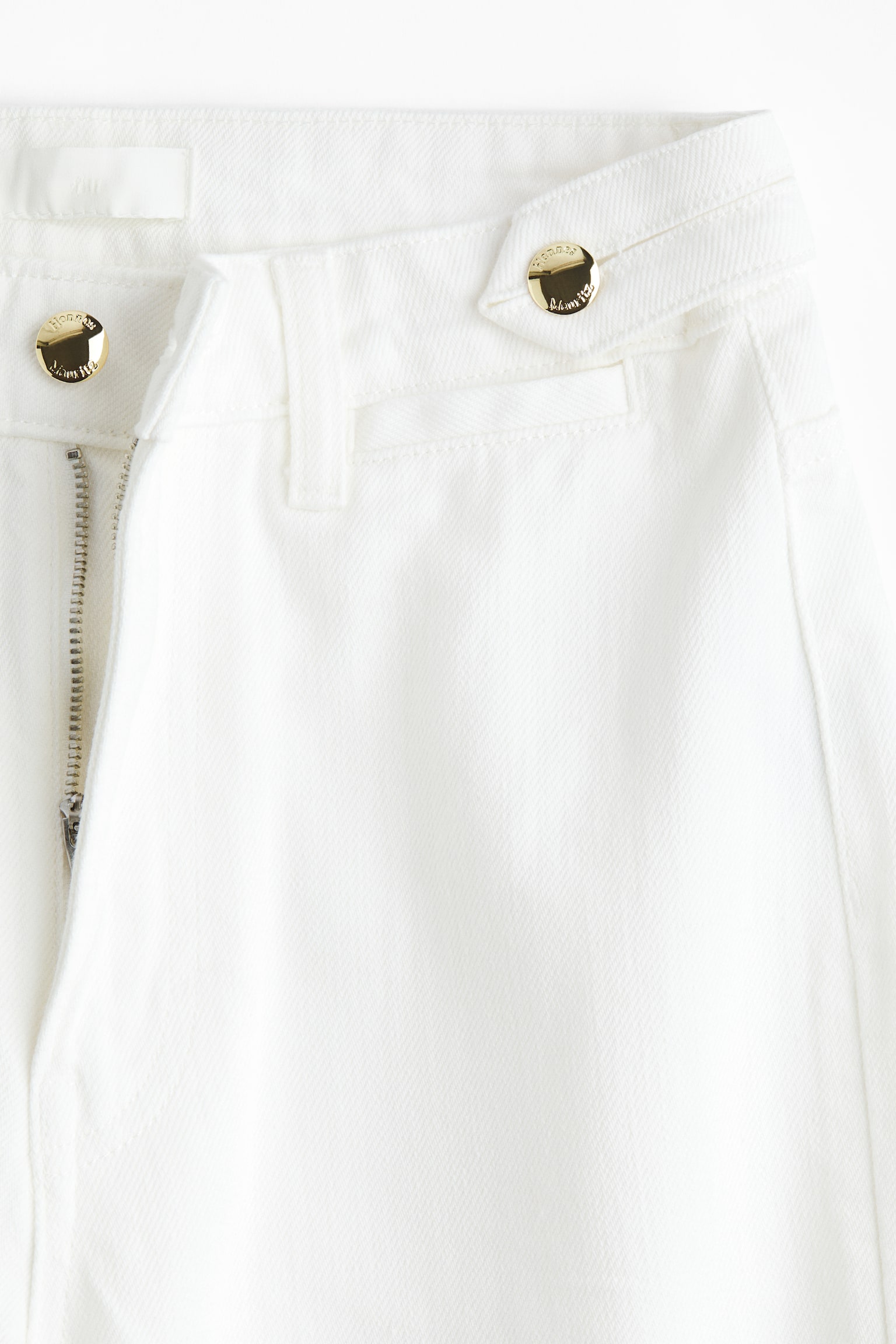 Straight High Jeans - Biały - 6