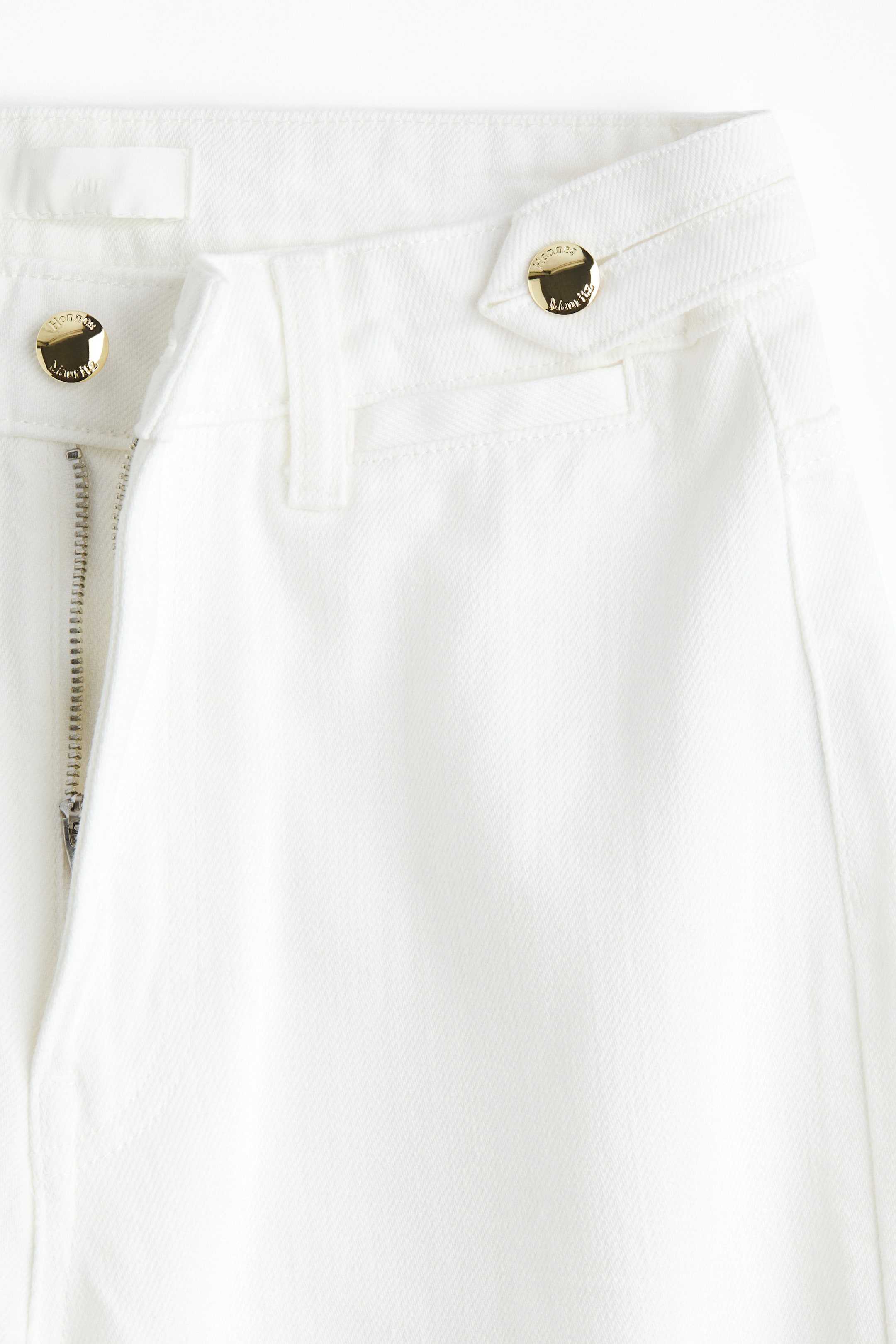 Zobacz większy obraz: Straight High Jeans - Biały - ONA | H&M PL 6