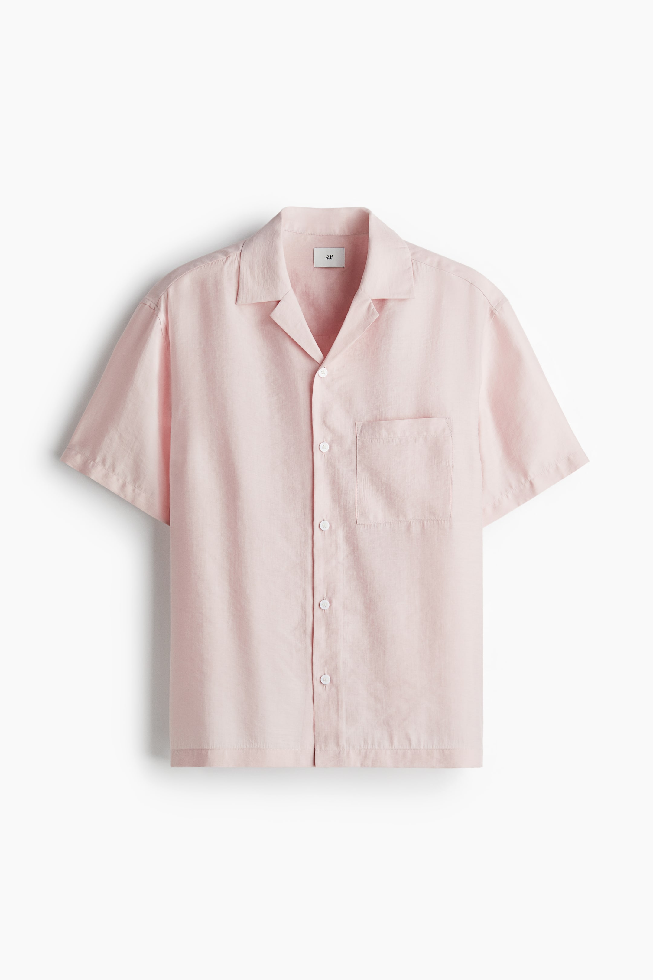 Regular Fit Lyocell-blend Resort Shirt - Pink - Men | H&M US