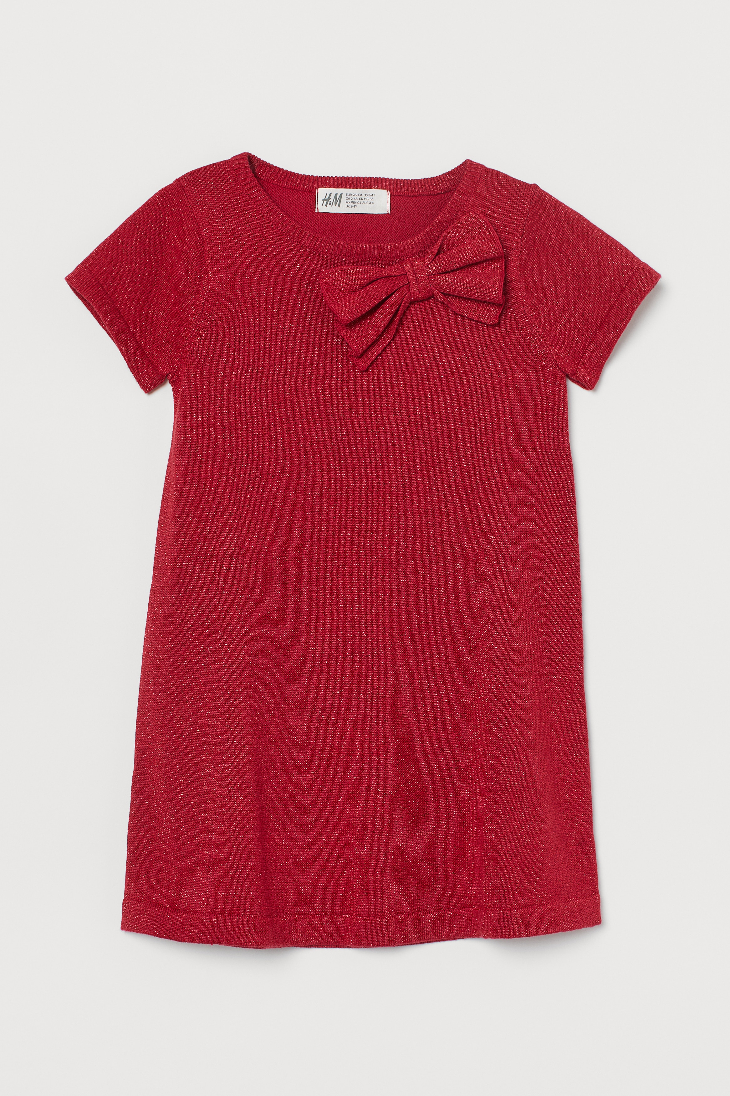 H&m girls red dress best sale