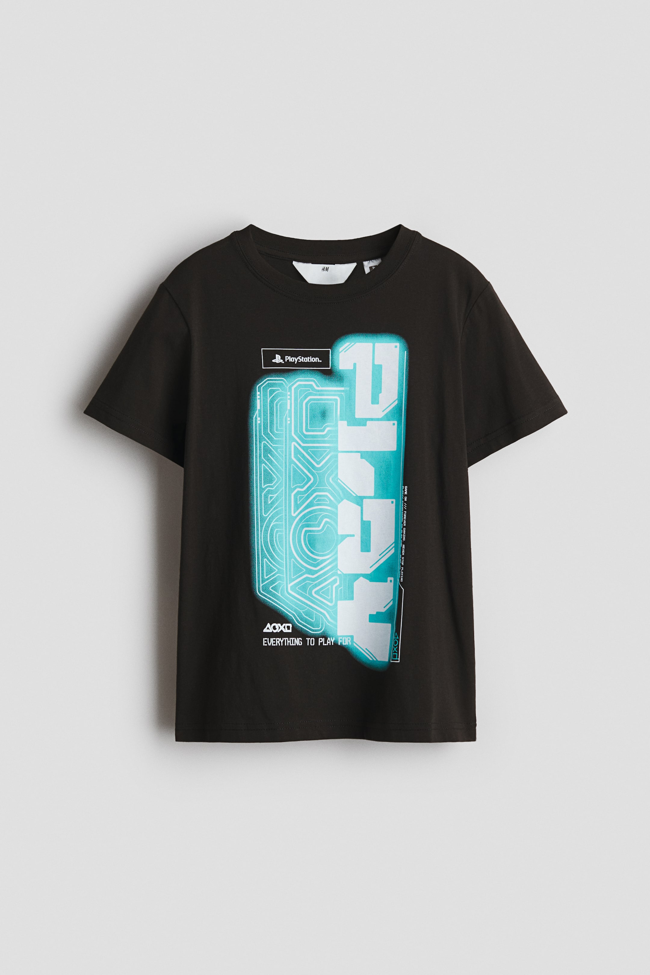 View larger image: Print-motif cotton T-shirt - Black/PlayStation - Kids | H&M IN 1