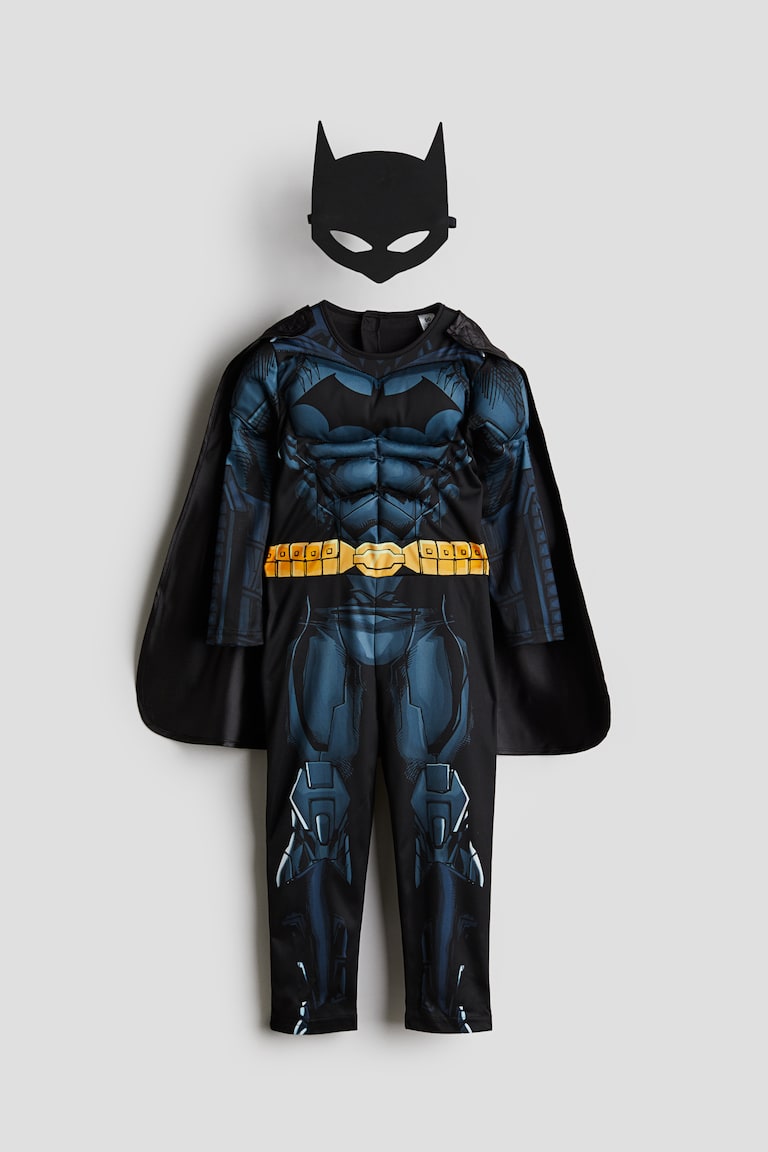 Abito Batman Vestito Batman Bimbo Costume Per Travestimento Nero