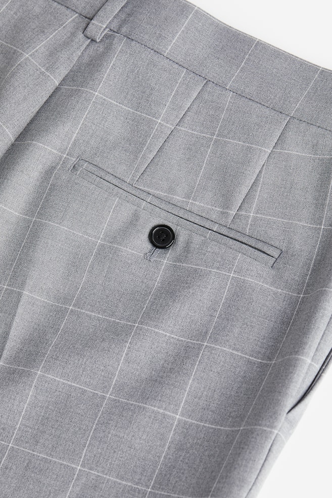 Slim Fit trousers - Light grey/Checked/Black/Light greige/Checked/Grey/Checked/dc - 4