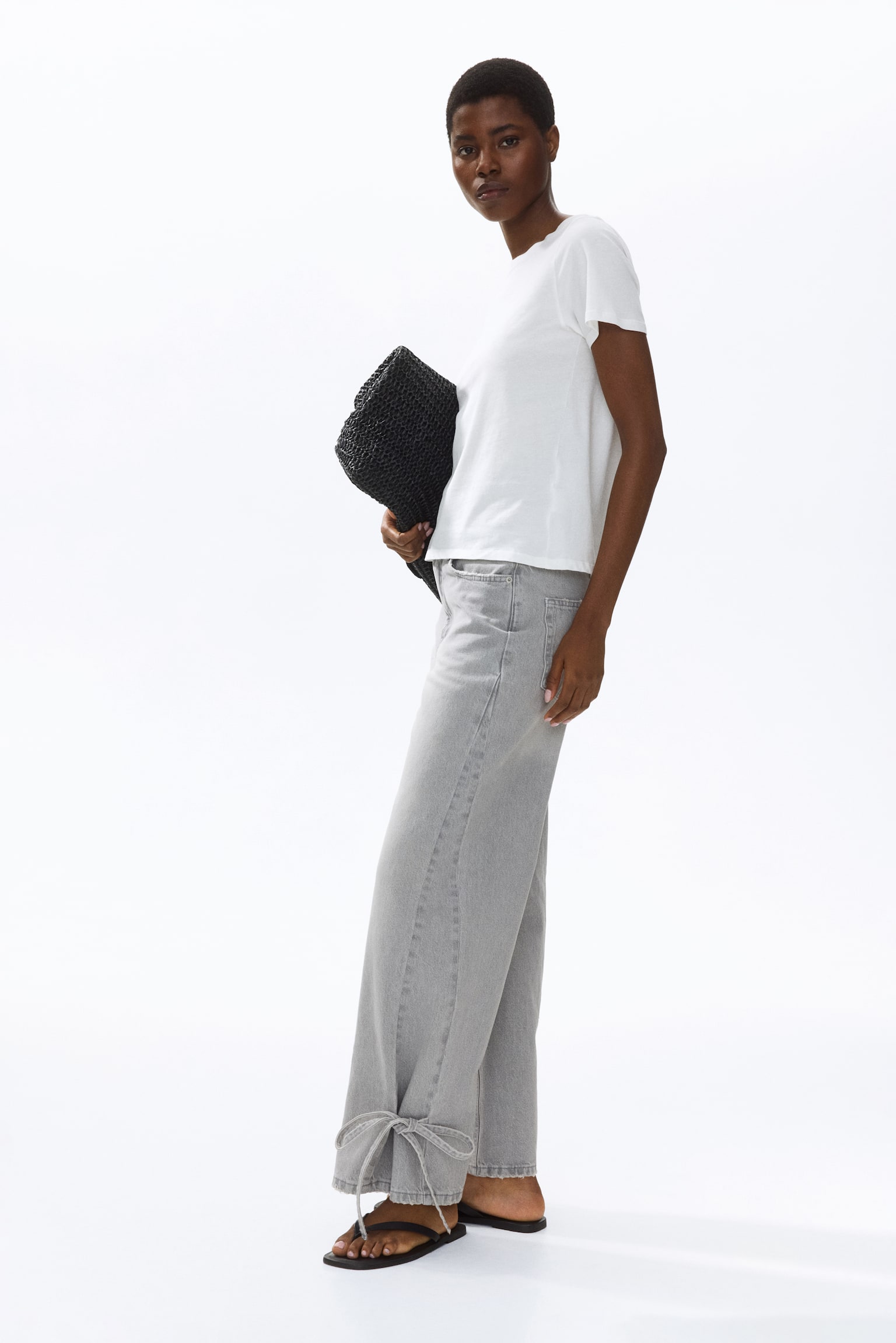 Barrel High Waist Ankle Jeans - Ljus denimgrå/Ljus denimblå/Denimblå - 1