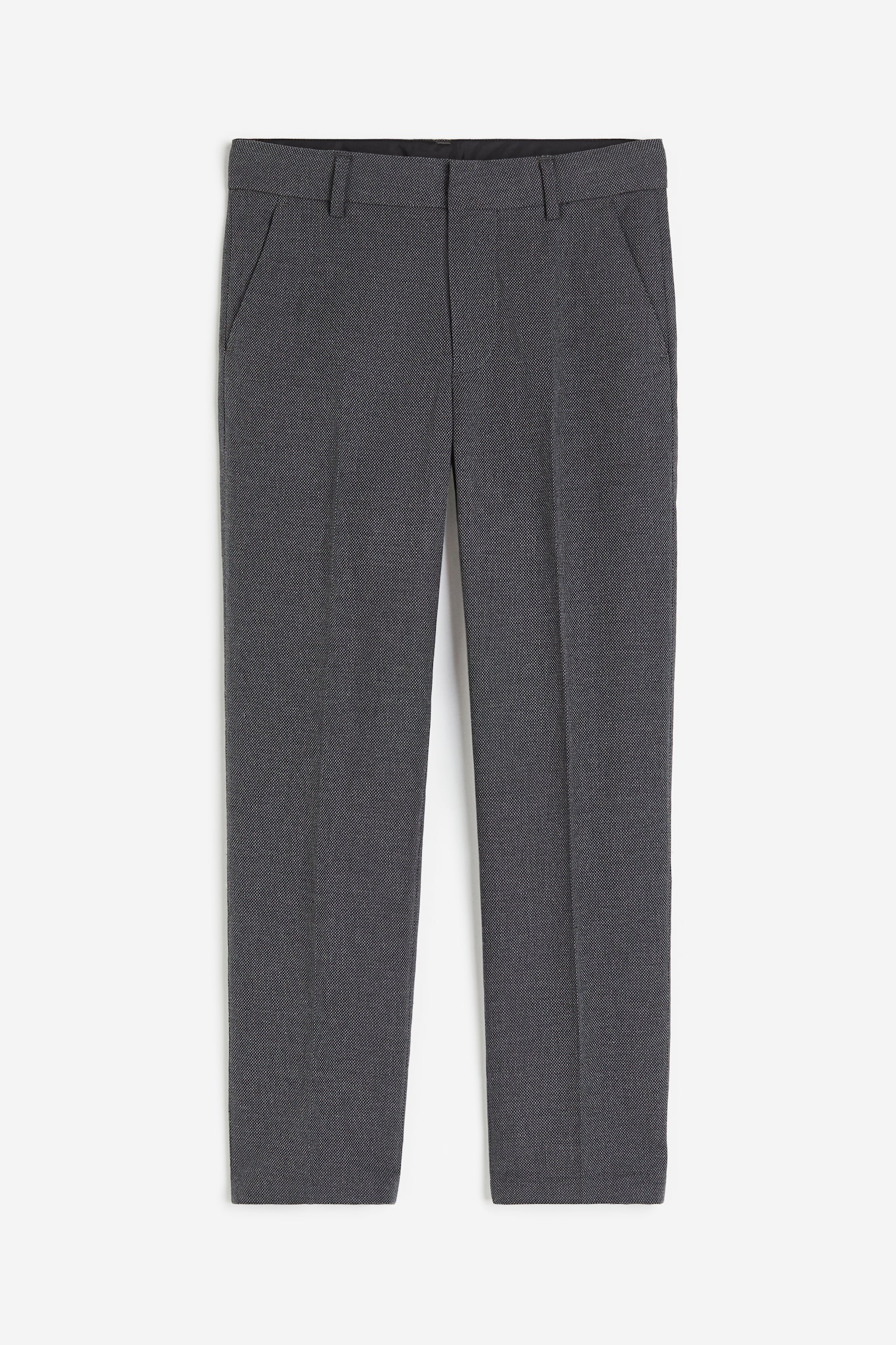 Textured suit trousers - Dark grey - 1