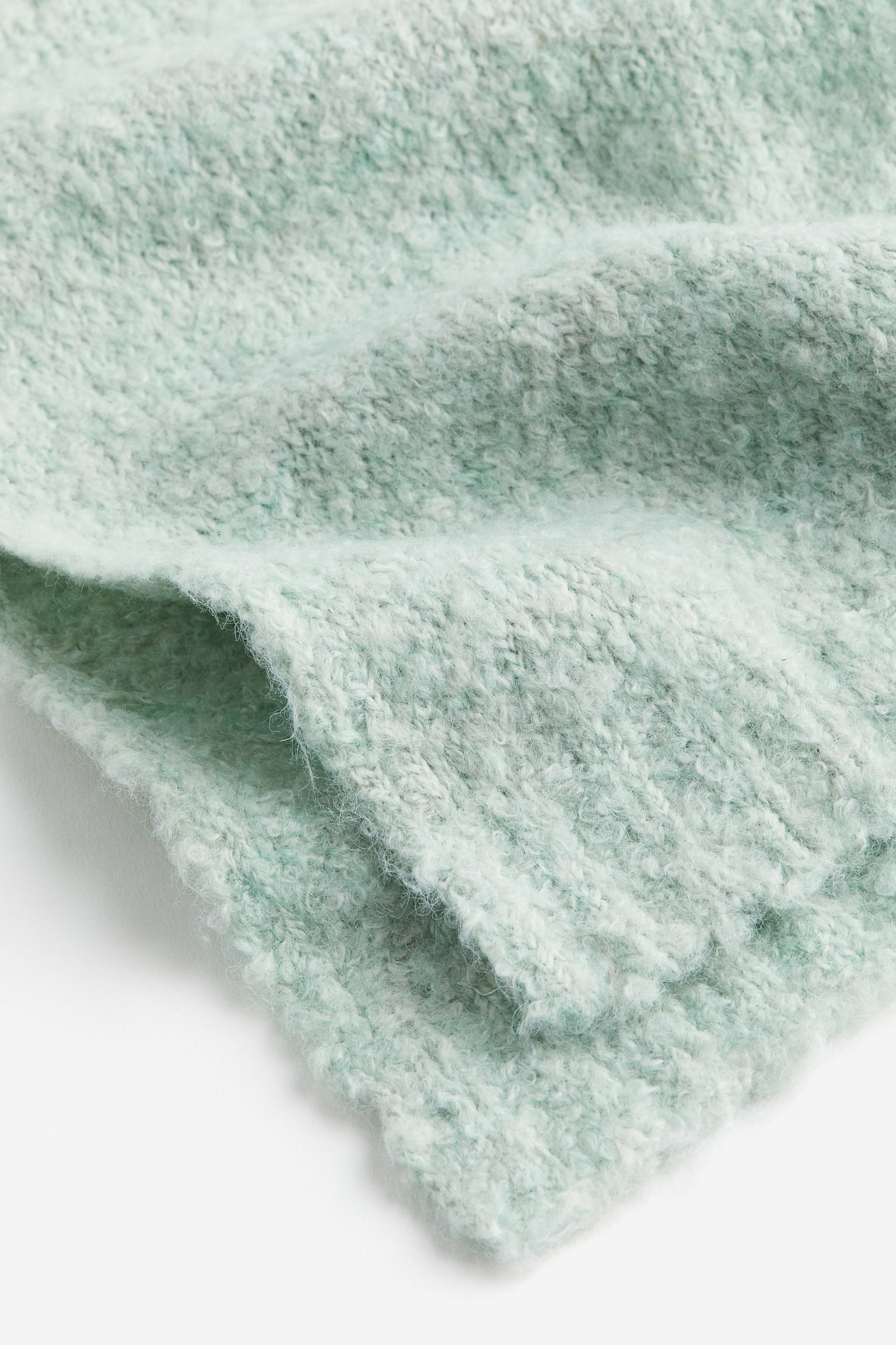 Bouclé scarf - Mint green - 2