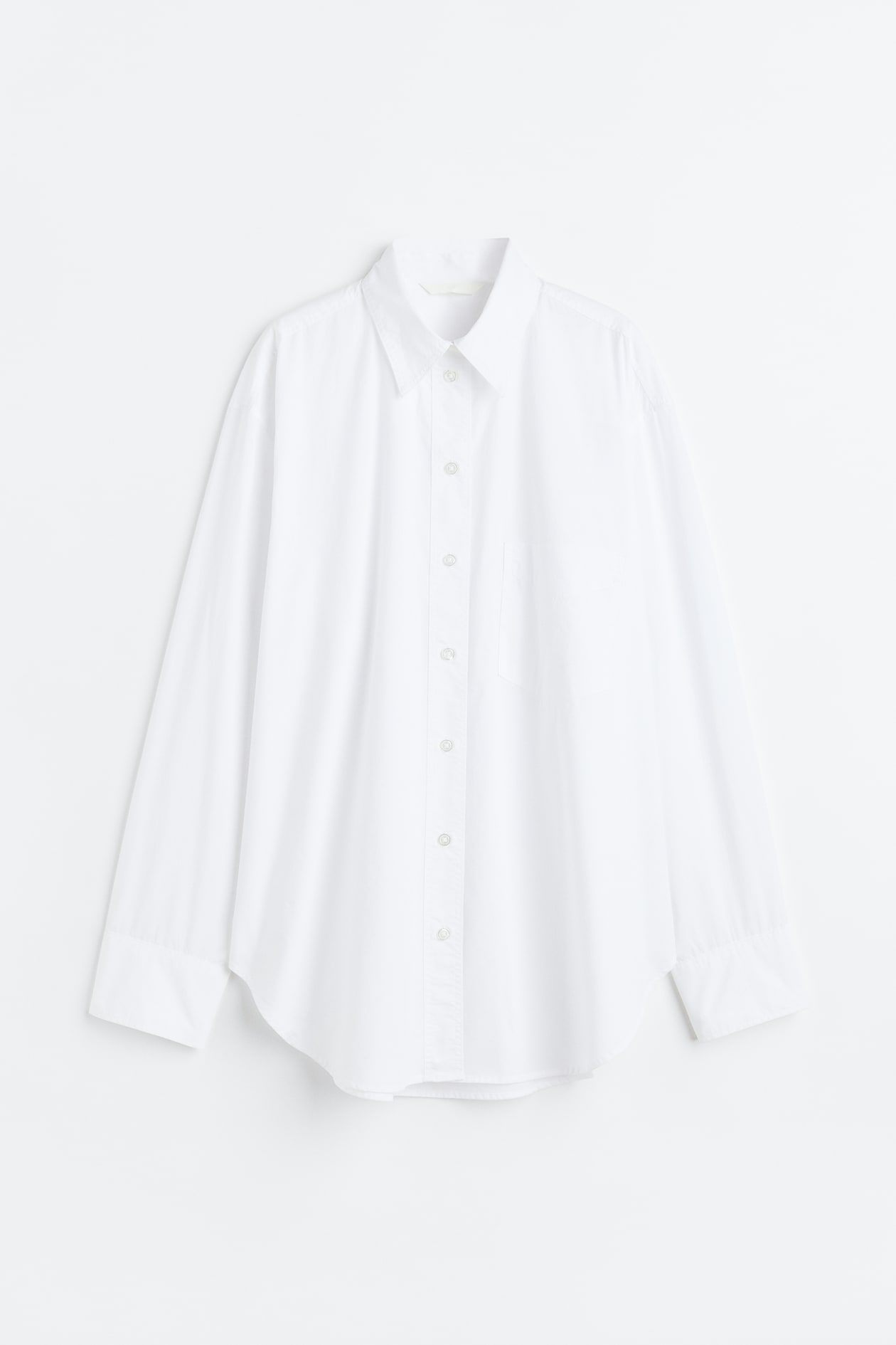 Cotton Poplin Shirt - White - Ladies | H&M US