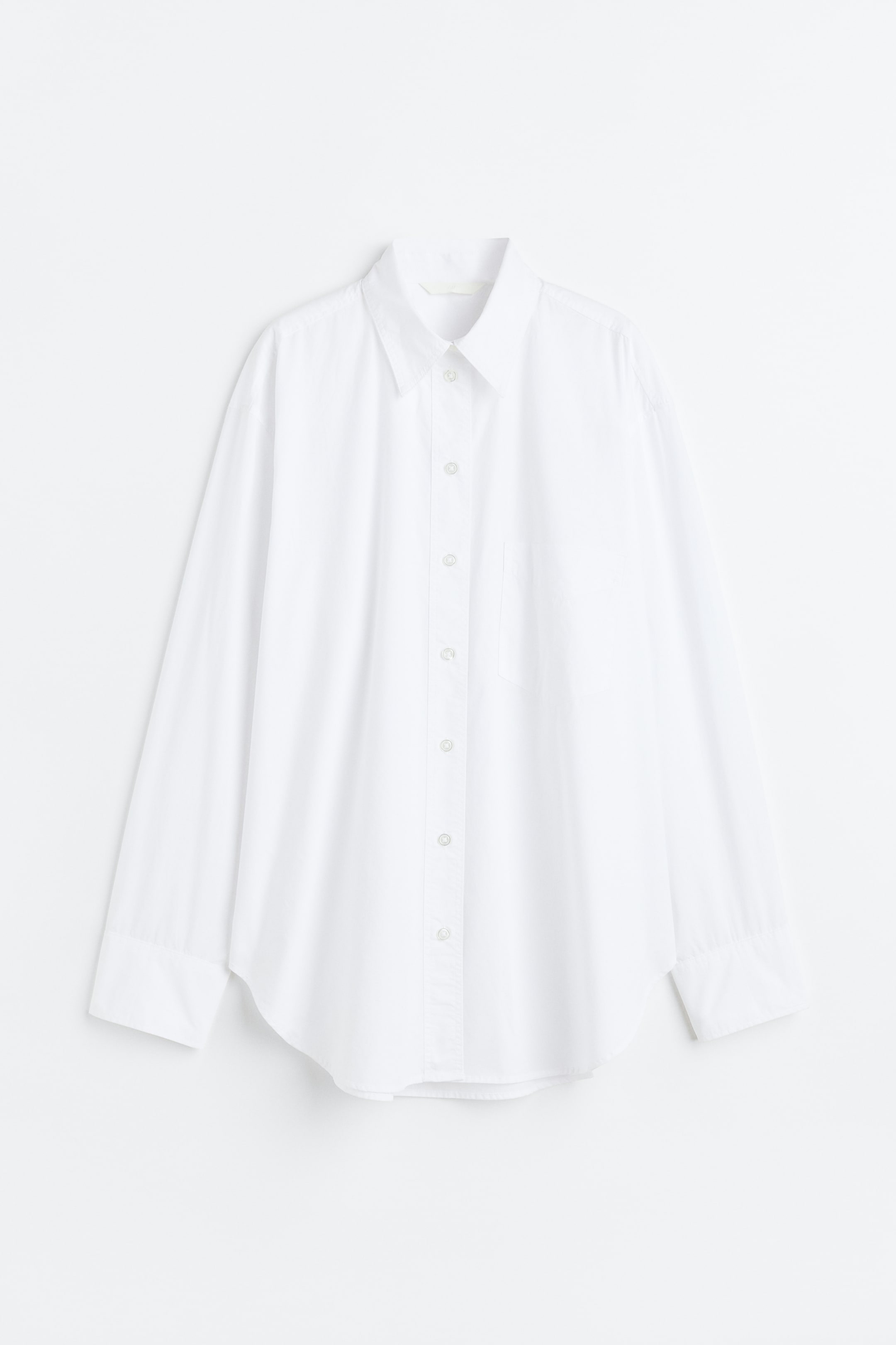 Cotton Poplin Shirt - White - Ladies | H&M US