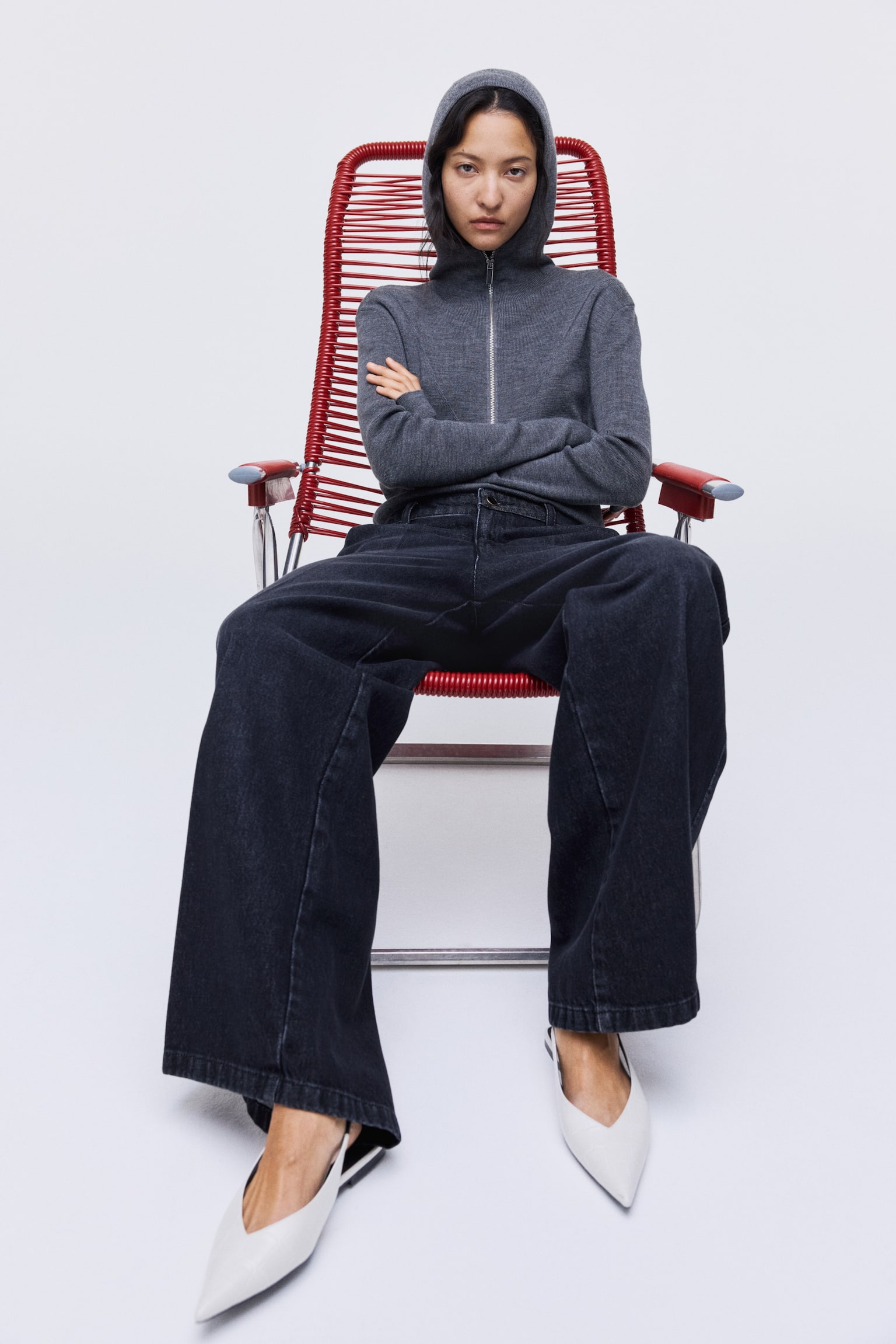 Super Wide High Jeans - Tvättad svart - 2