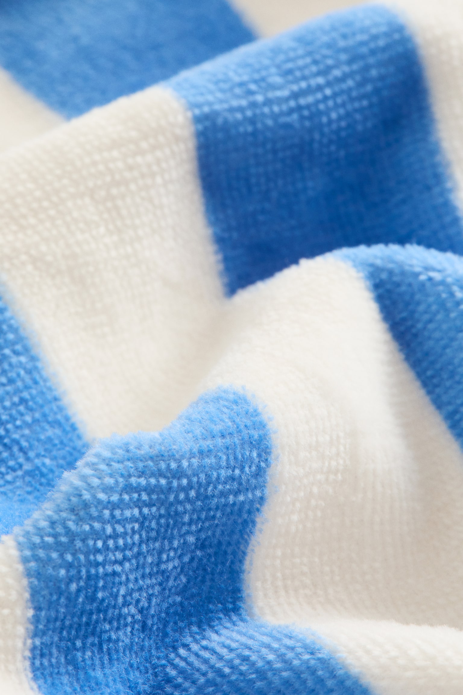 Cotton terry dressing gown - Blue/Striped/Green/White striped/Light beige/Striped/Light pink/White striped - 5