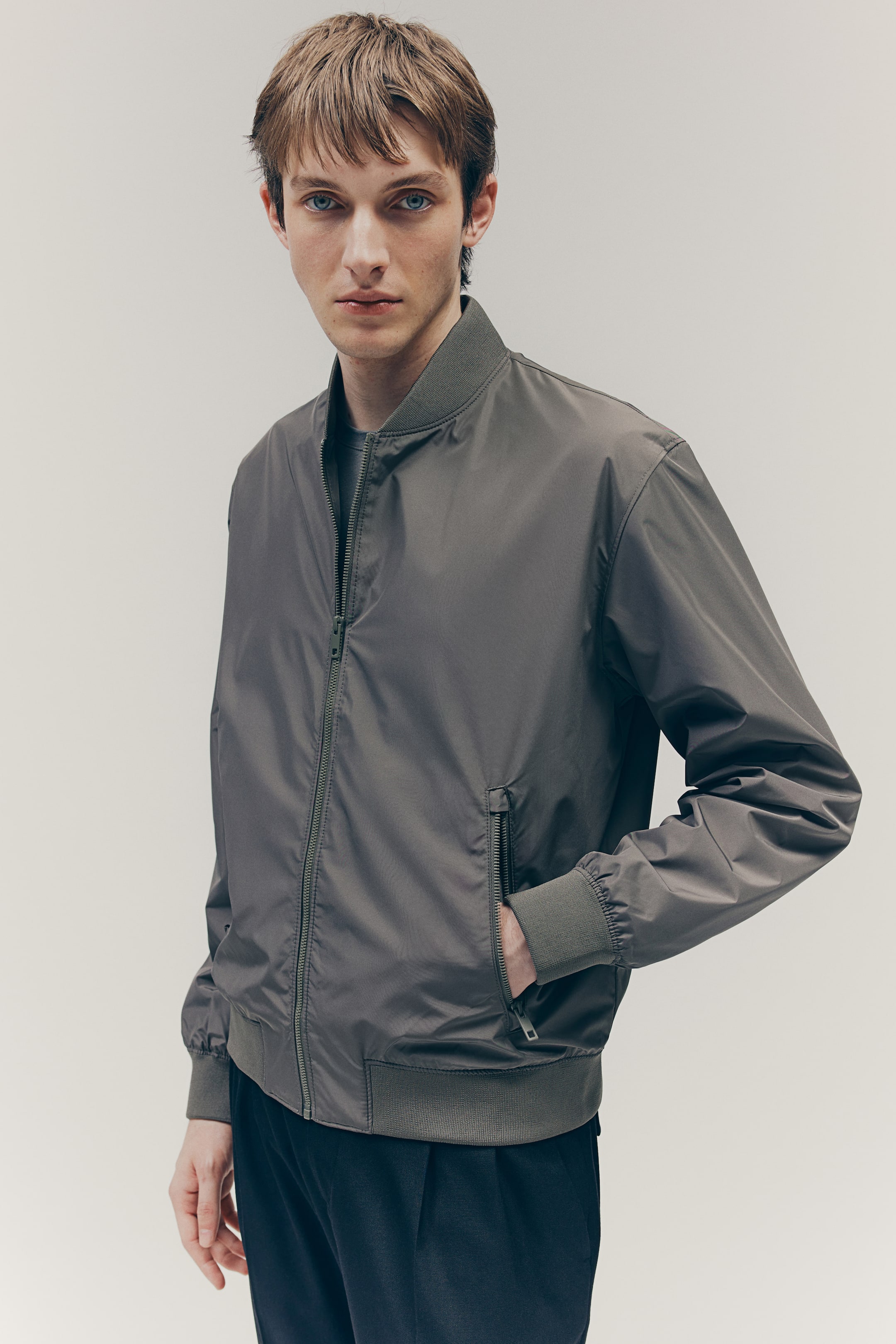 Regular-Fit Lightweight Bomber Jacket