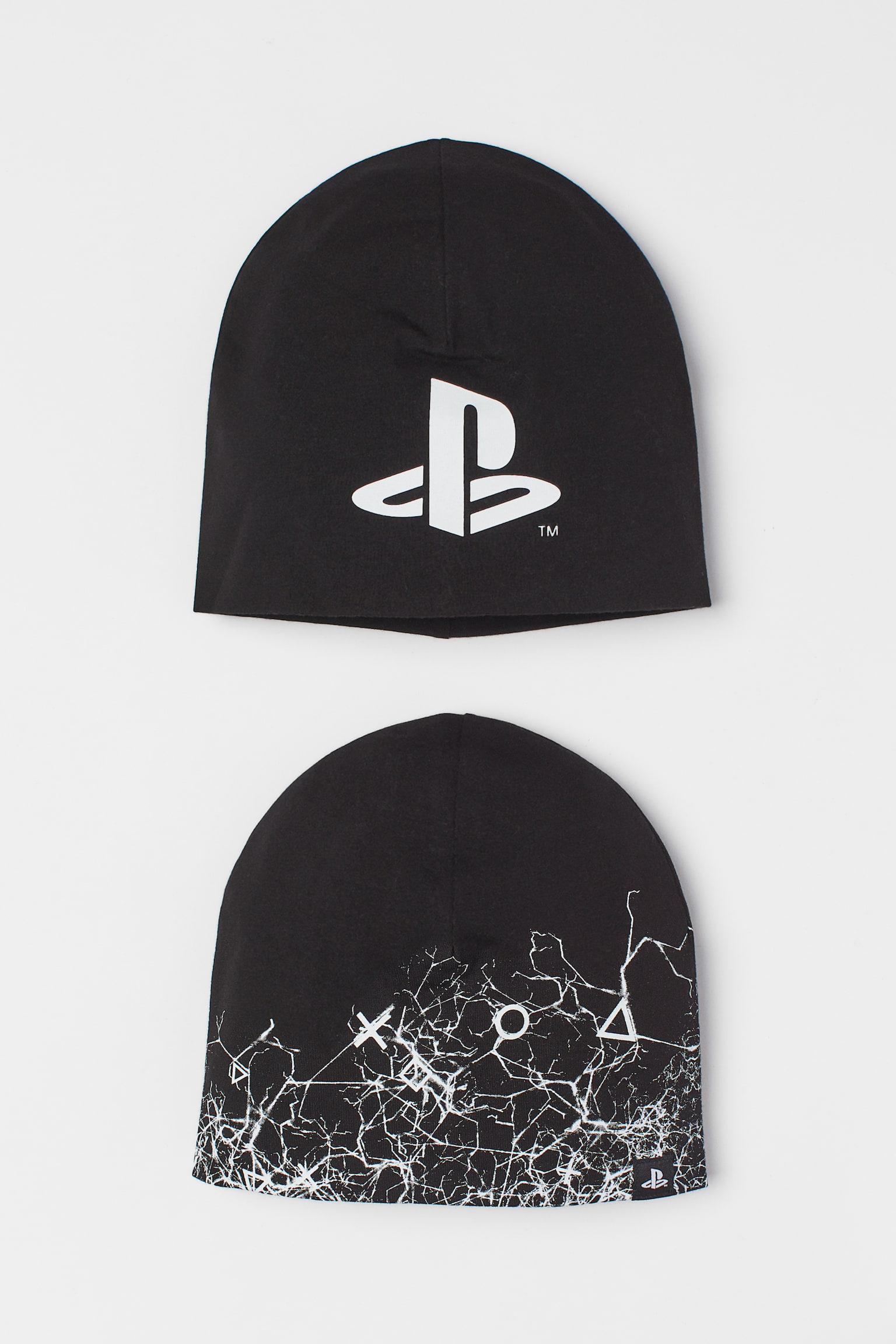 2-pack Jersey Beanies - Black/PlayStation - 1