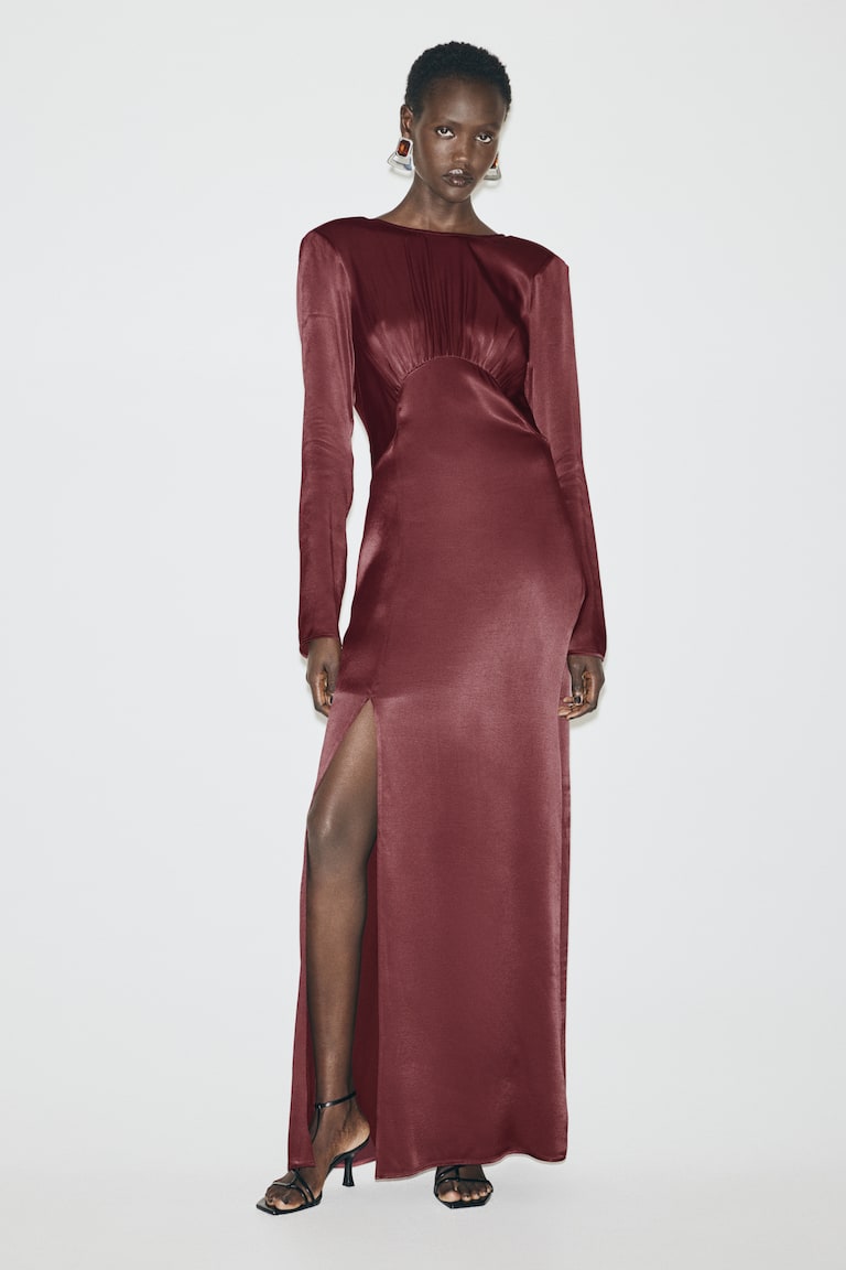 chinese dress ladies Amazon.com: SouqFone Satin Dresses for Women Crew Neck Lantern Sleeve Midi  Dress Solid Color Tie Waist Prom Dresses 2022-S,Burgundy : Clothing, Shoes  & Jewelry main image 0
