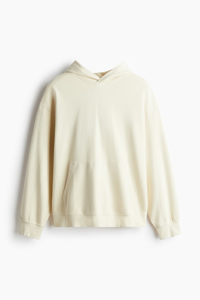 Loose Fit Washed hoodie - Light beige - 1