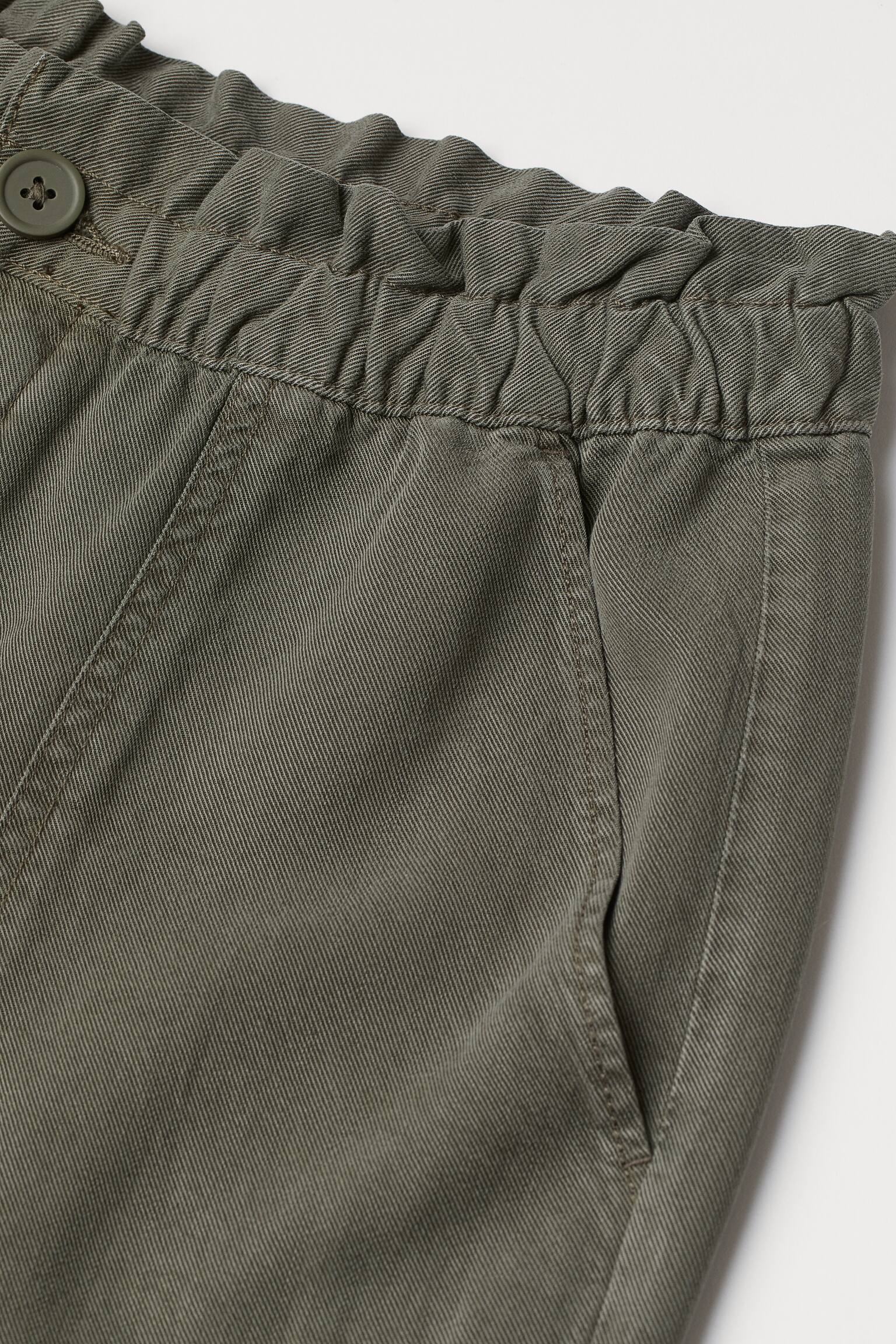 Twill shorts - Khaki green - 2