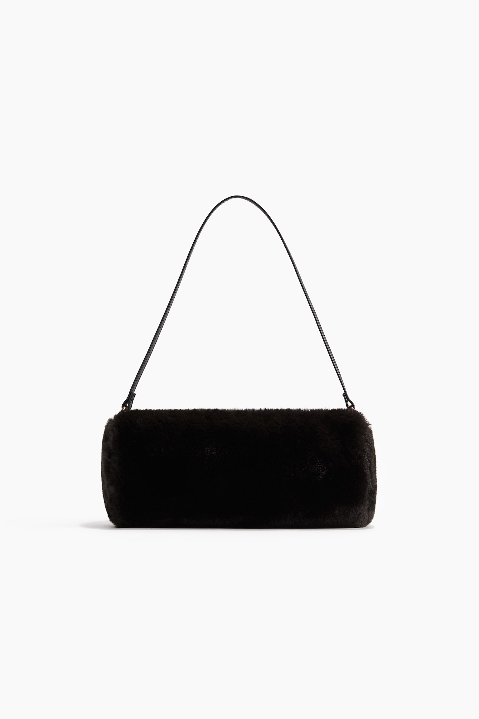 Cylindrical shoulder bag - Black/Black - 1