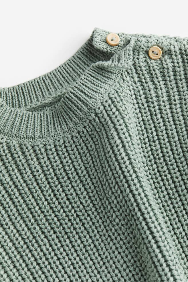 2-piece knitted cotton set - Light green/Light purple/Dark mole - 2