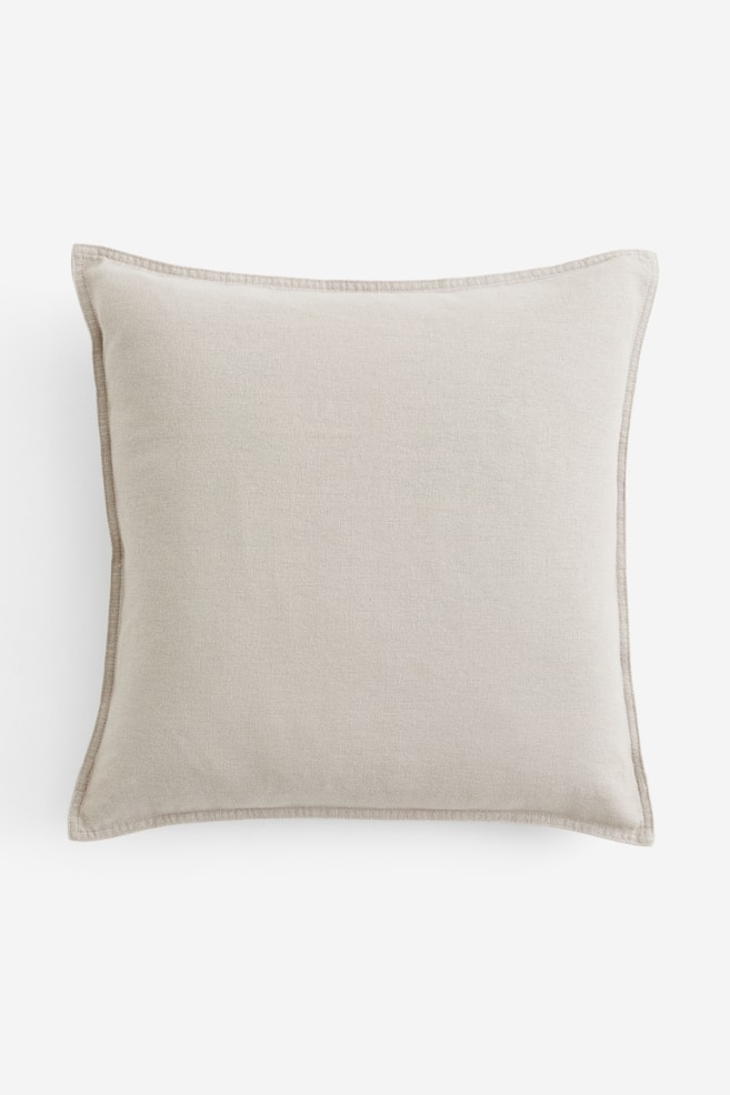 Linen-blend cushion cover - Mole/White/Dark grey/Dark khaki green/dc/dc - 1