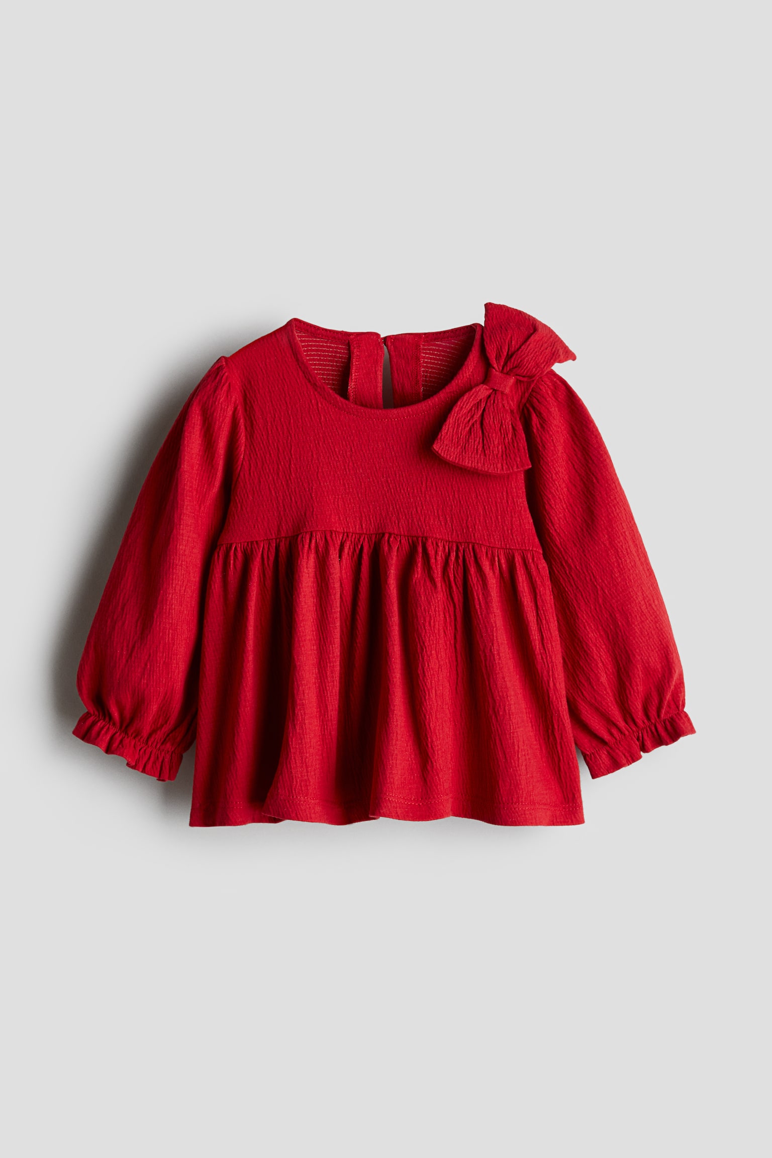 Bow-detail blouse - Red/White - 1